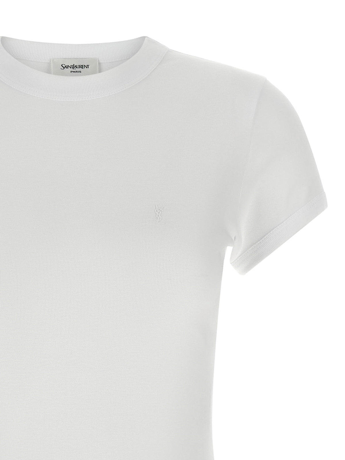 Saint Laurent Weißes Baumwoll-T-Shirt