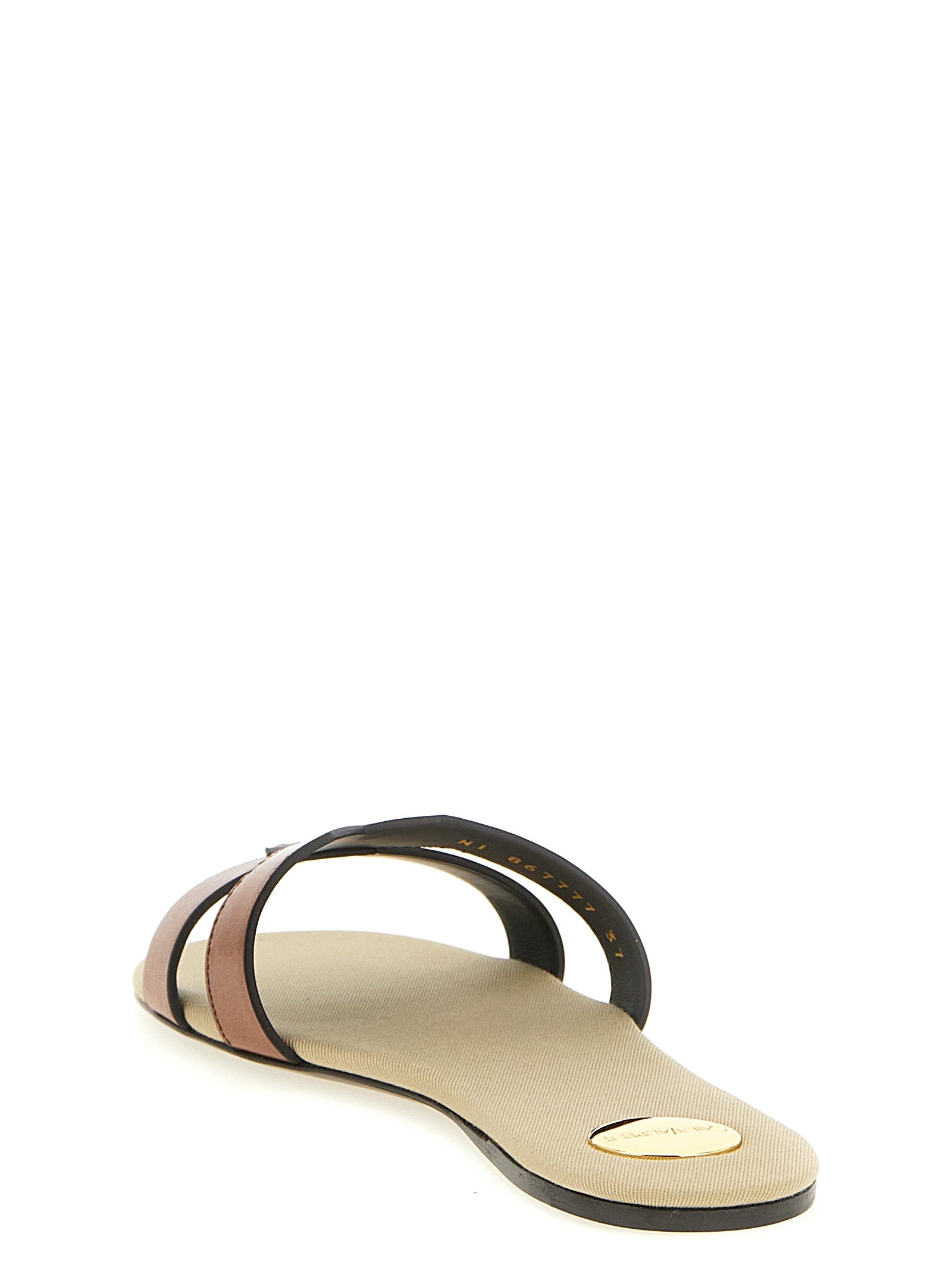 Saint Laurent Braune Kalbsleder-Slipper