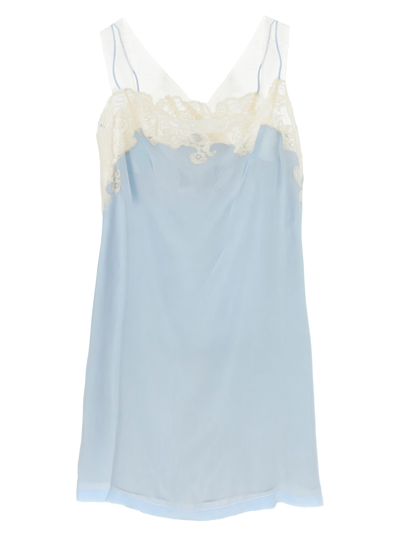 Maison Margiela Kurzes blaues Kleid aus Kupfer