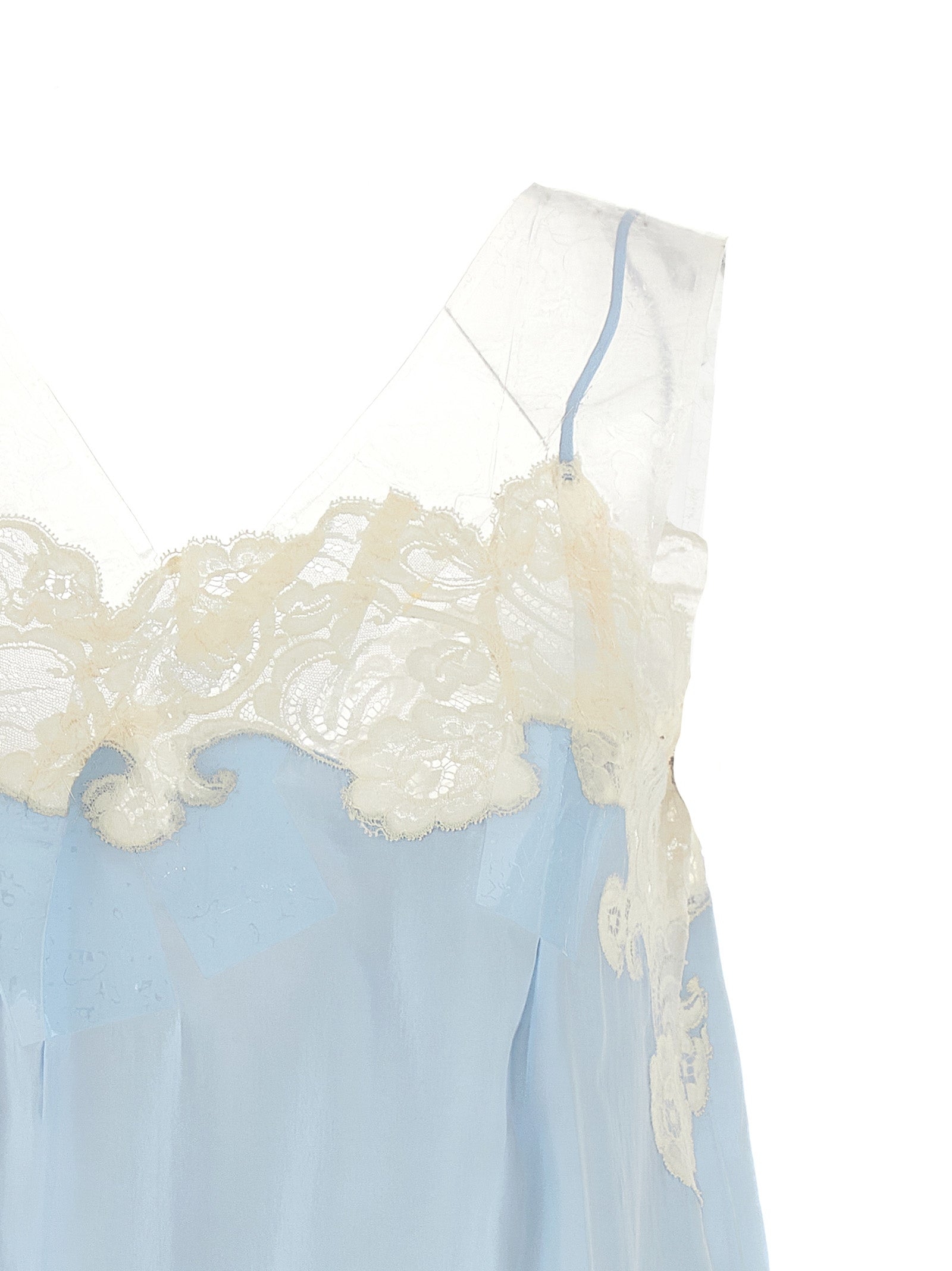 Maison Margiela Kurzes blaues Kleid aus Kupfer