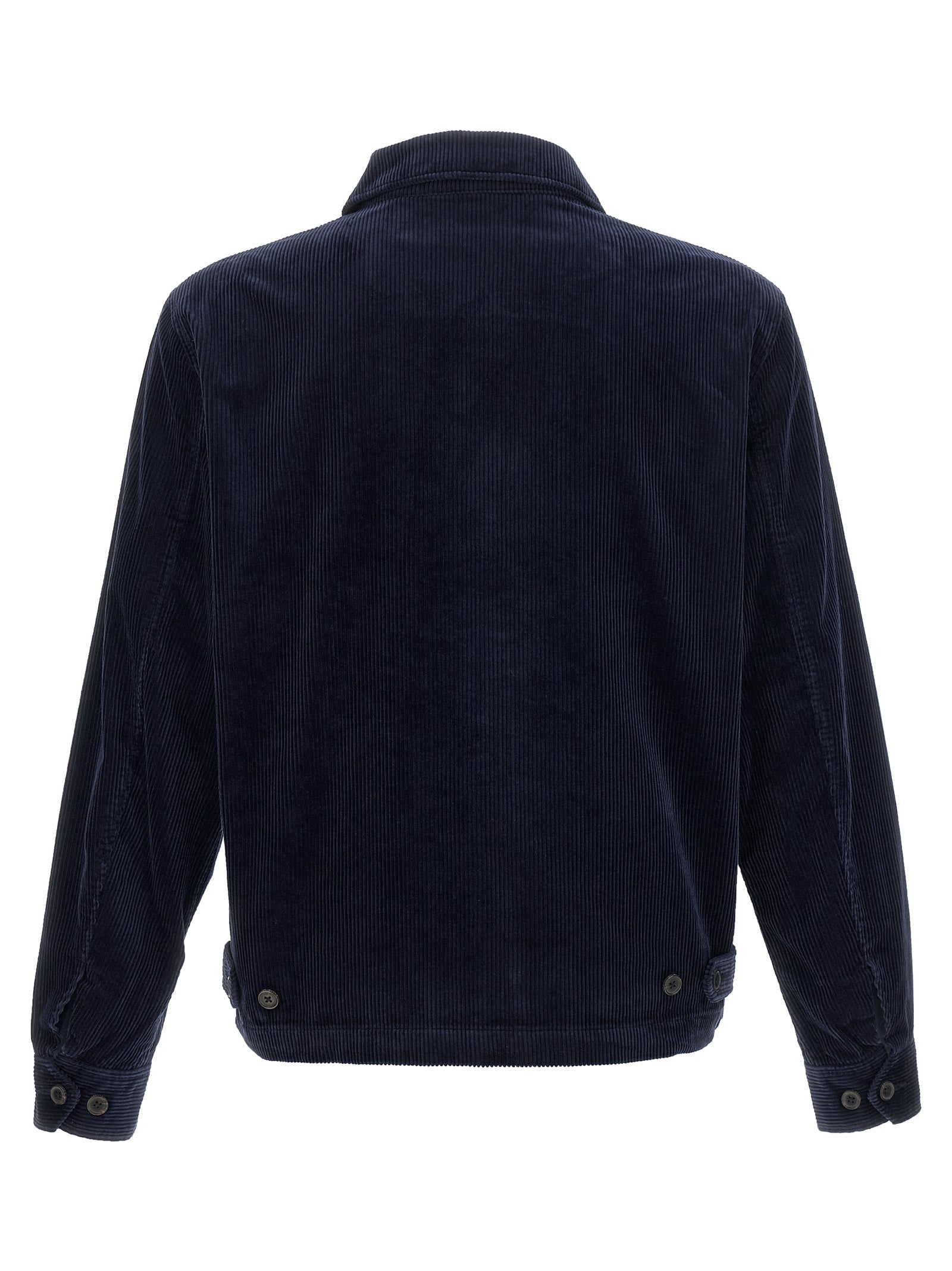 Polo Ralph Lauren Blaue Baumwolljacke in voller Länge