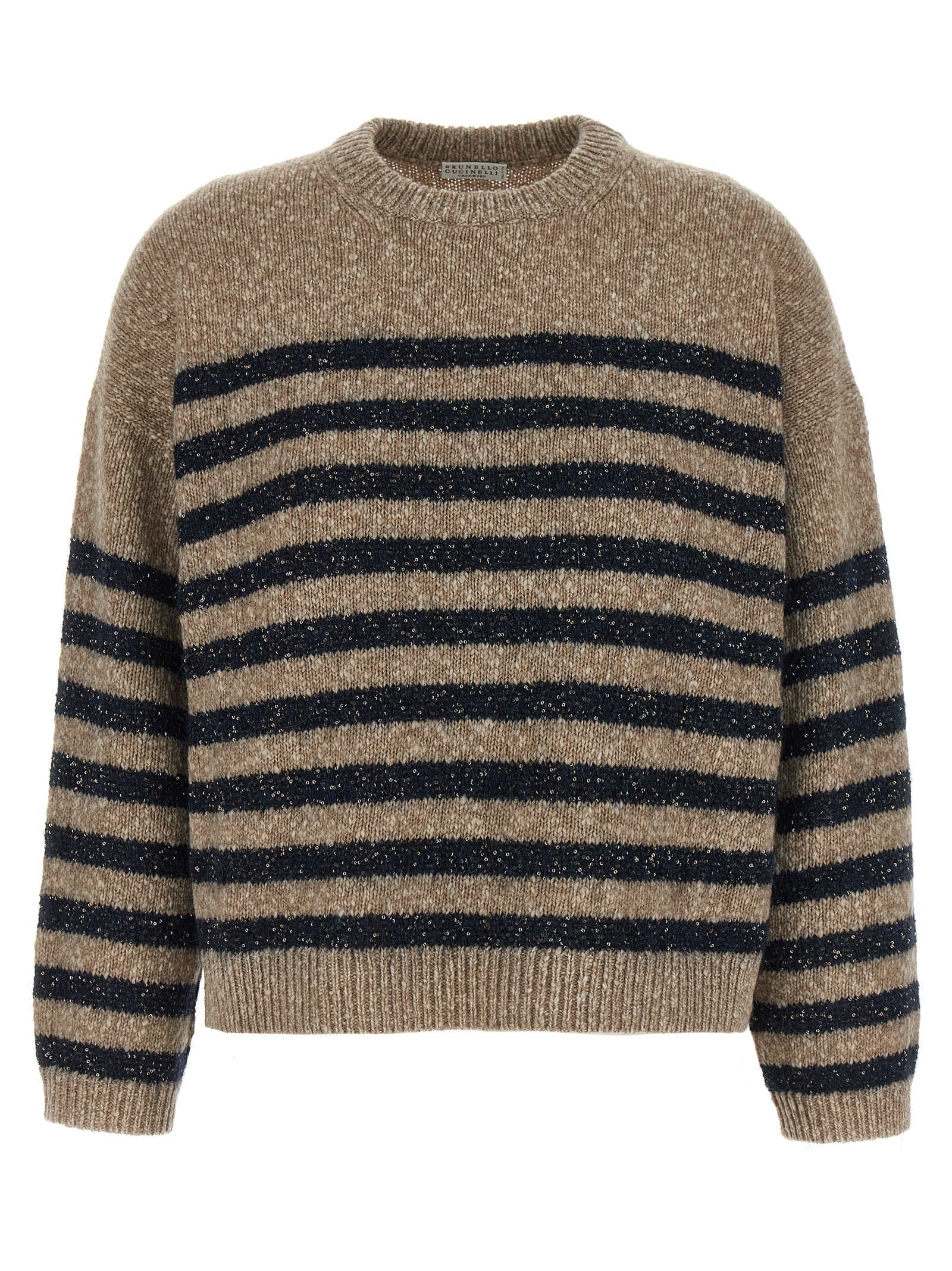 Brunello Cucinelli Mehrfarbige Wollstrickjacke