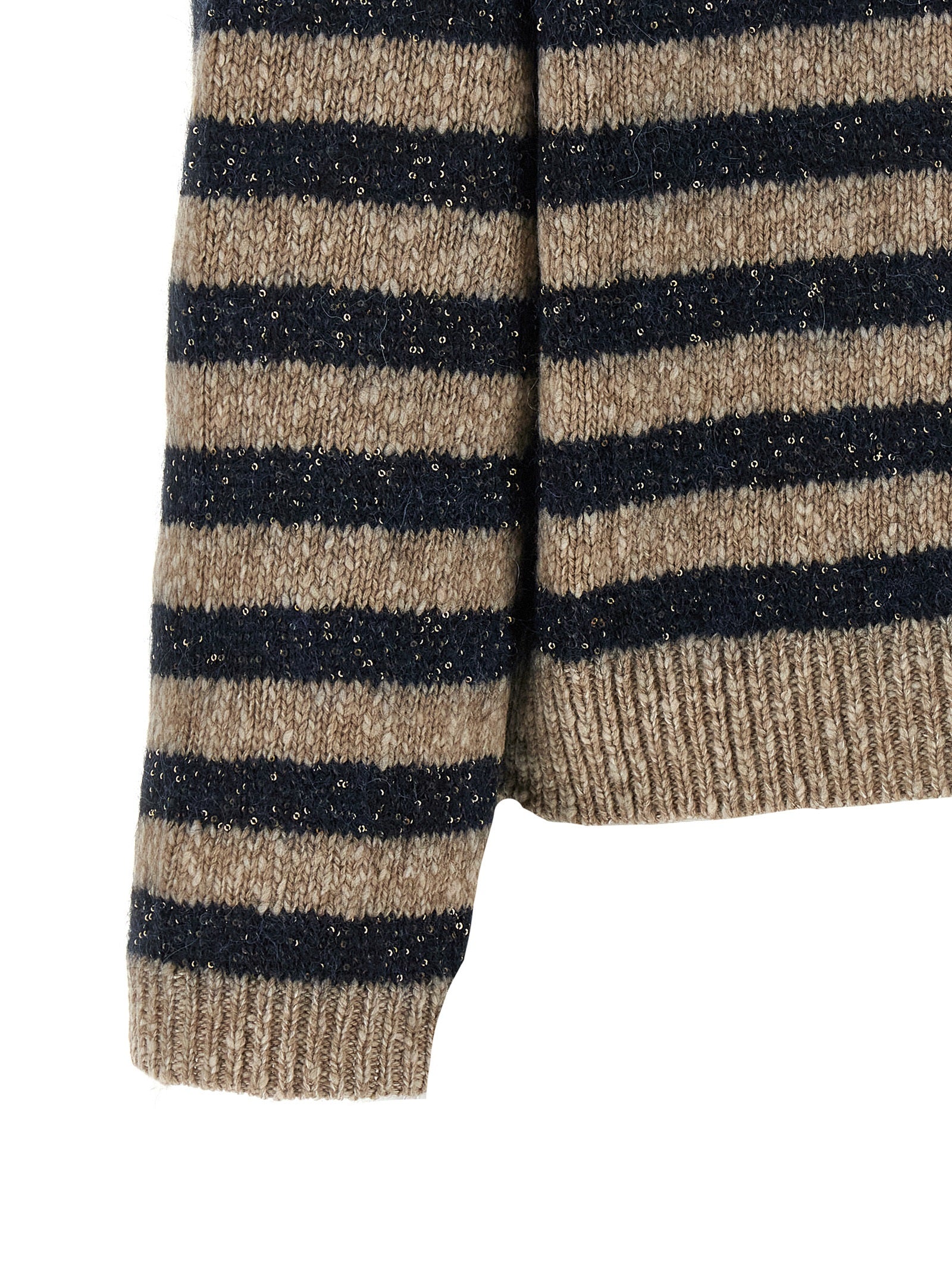 Brunello Cucinelli Mehrfarbige Wollstrickjacke