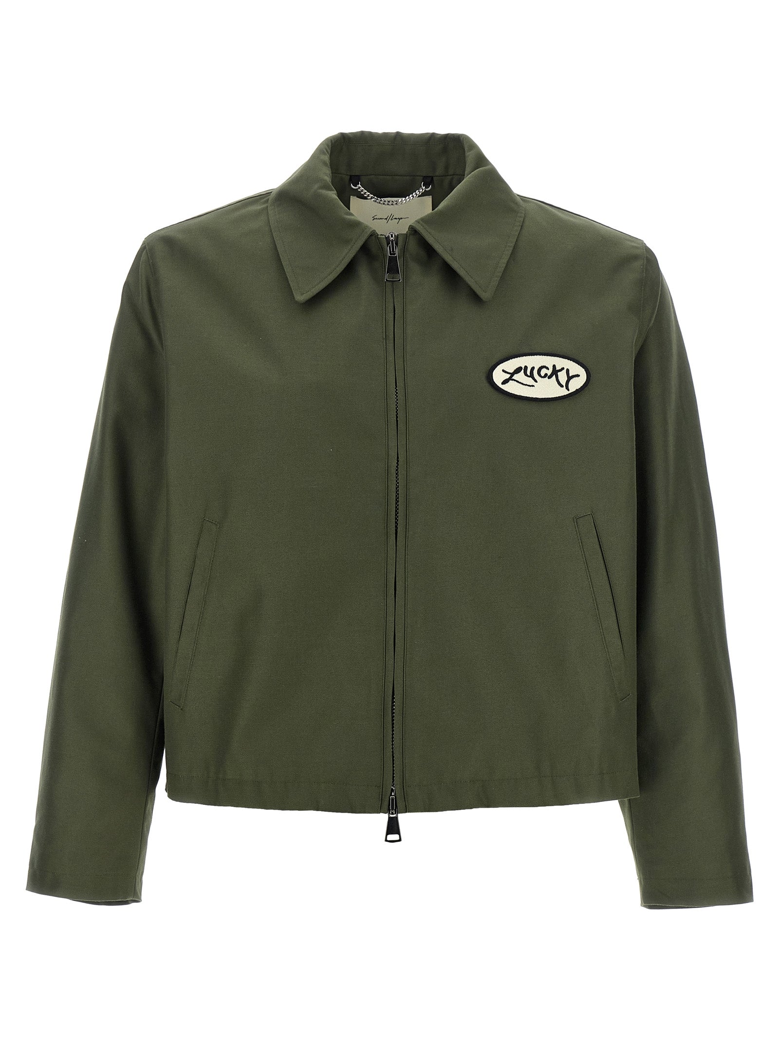 SECOND/LAYER Bicolor-Polyester-Bomberjacke
