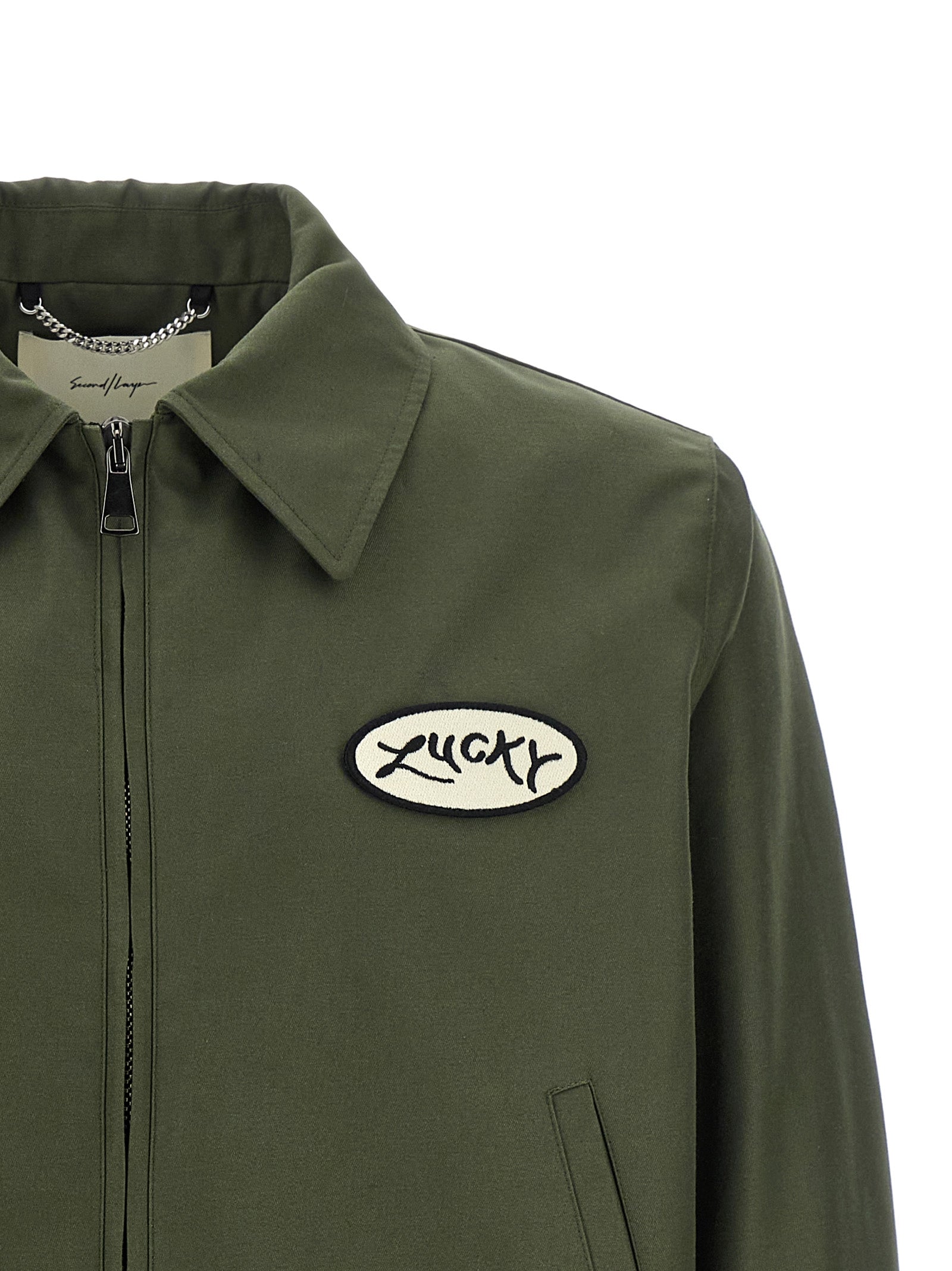 SECOND/LAYER Bicolor-Polyester-Bomberjacke
