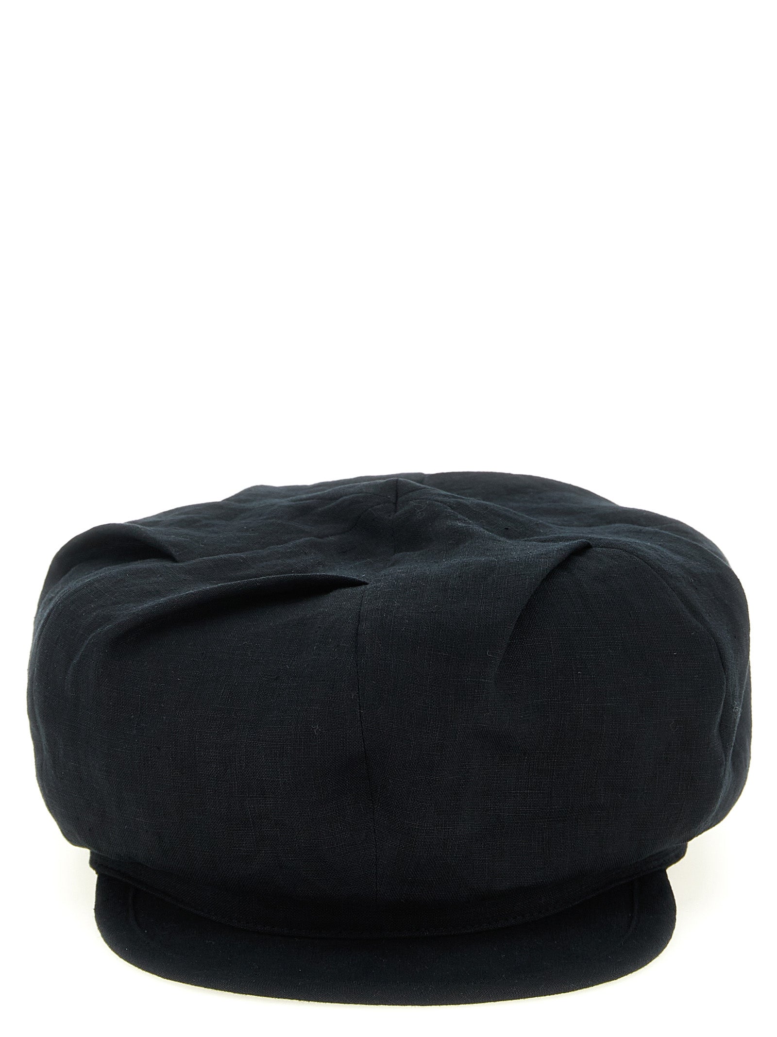 Yohji Yamamoto Schwarzer Leinen-Fatcap-Hut