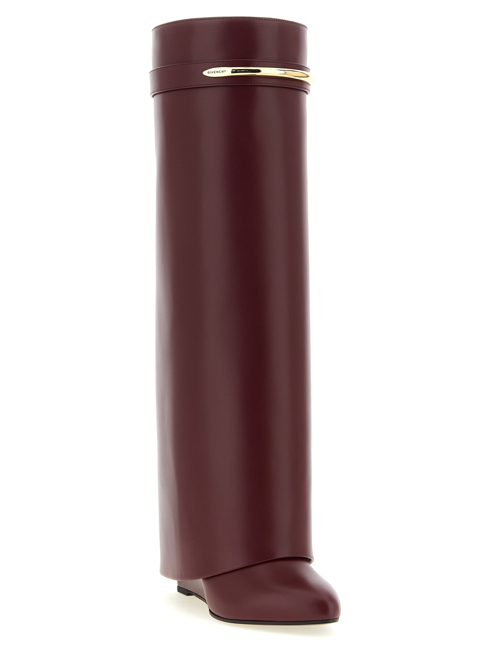 Givenchy Over-the-Knee-Stiefel aus bordeauxrotem Kalbsleder