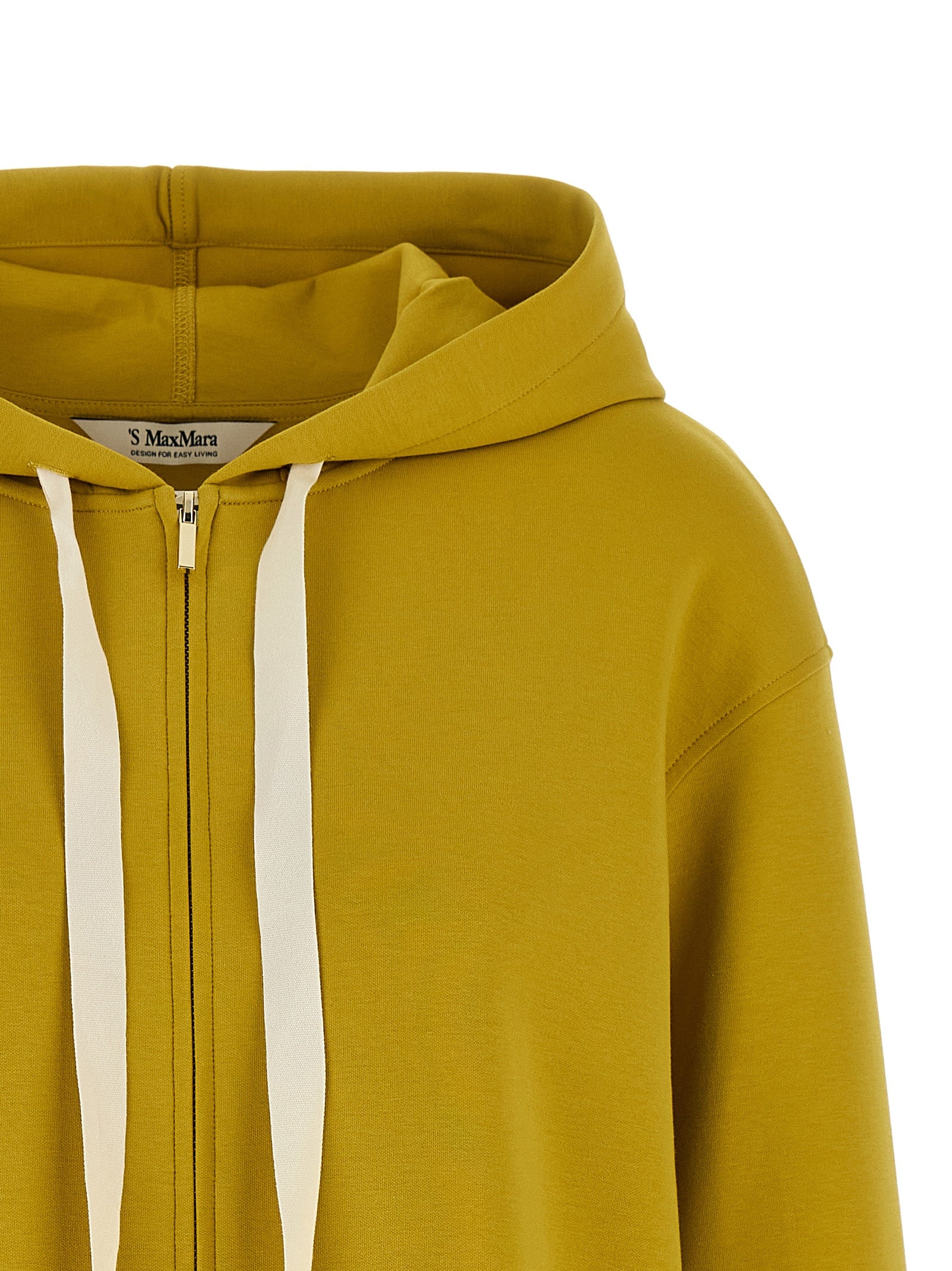 'S Max Mara Zweifarbige Baumwollkapuzenjacke