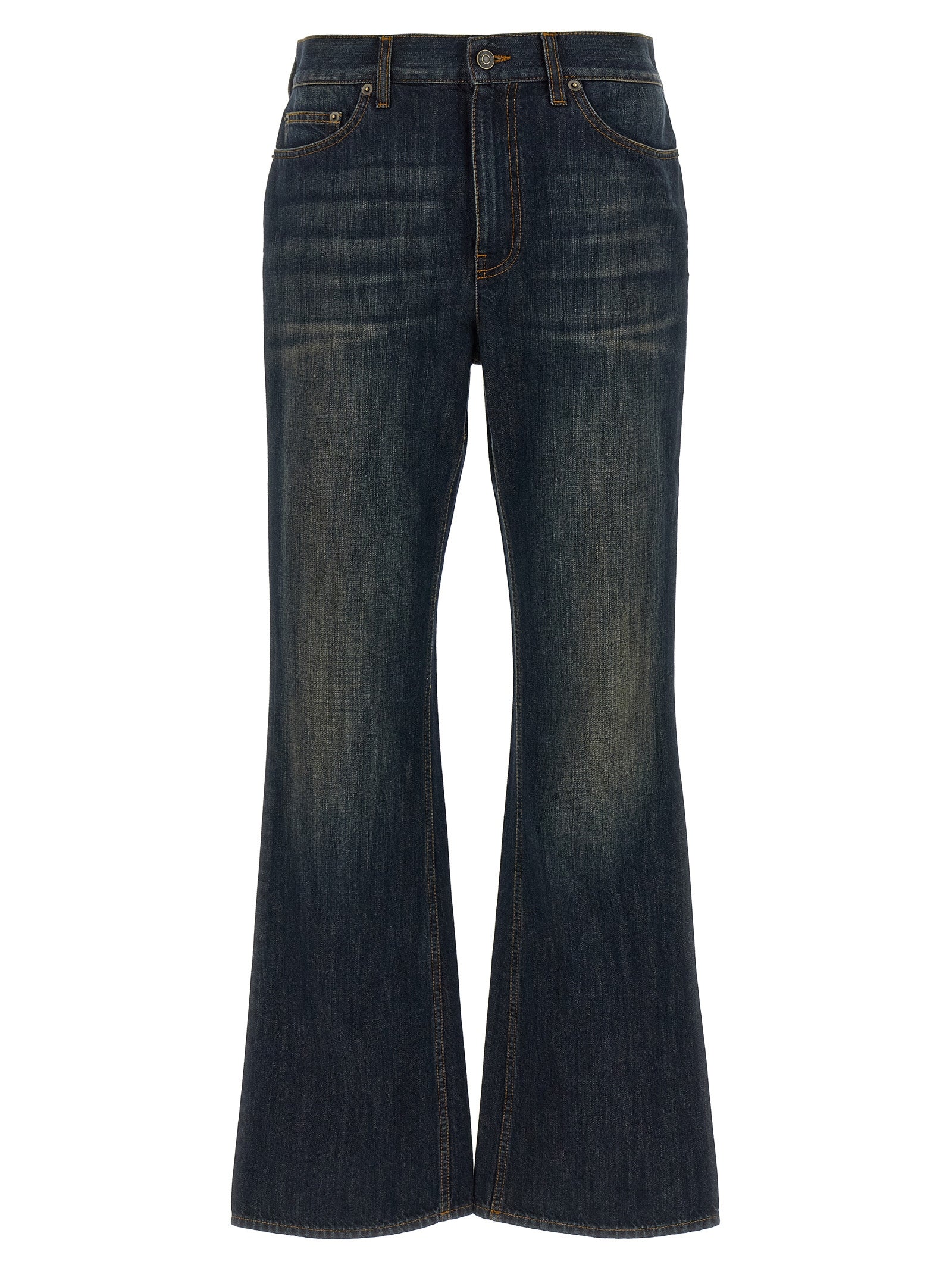 Burberry Blaue Baumwoll-Jeans mit ausgestelltem Bein