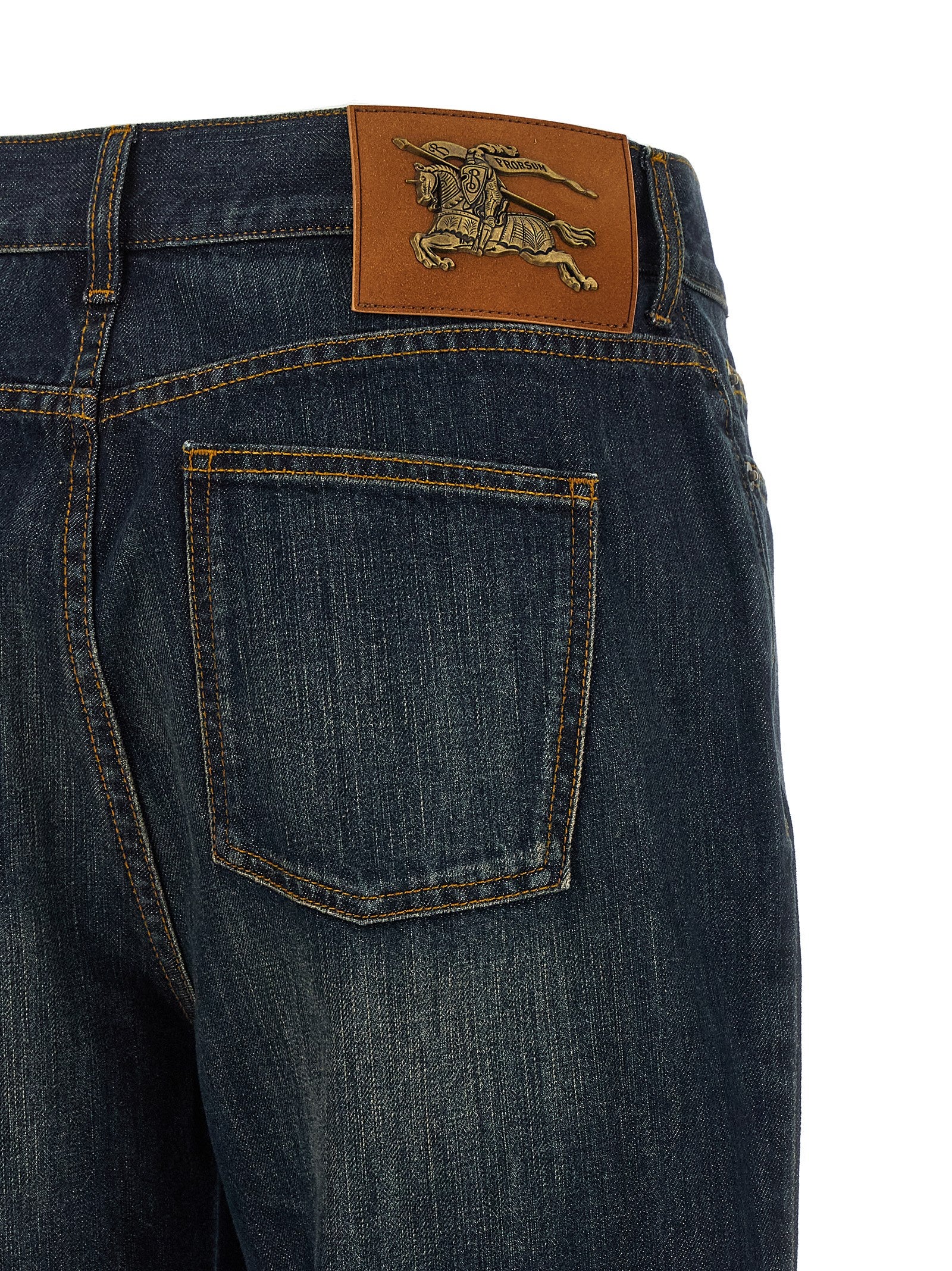 Burberry Blaue Baumwoll-Jeans mit ausgestelltem Bein