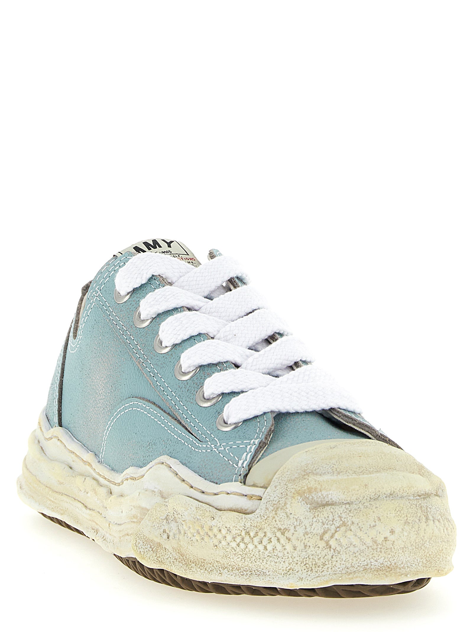 Maison Mihara Yasuhiro Blaue Sneaker aus Rindsleder