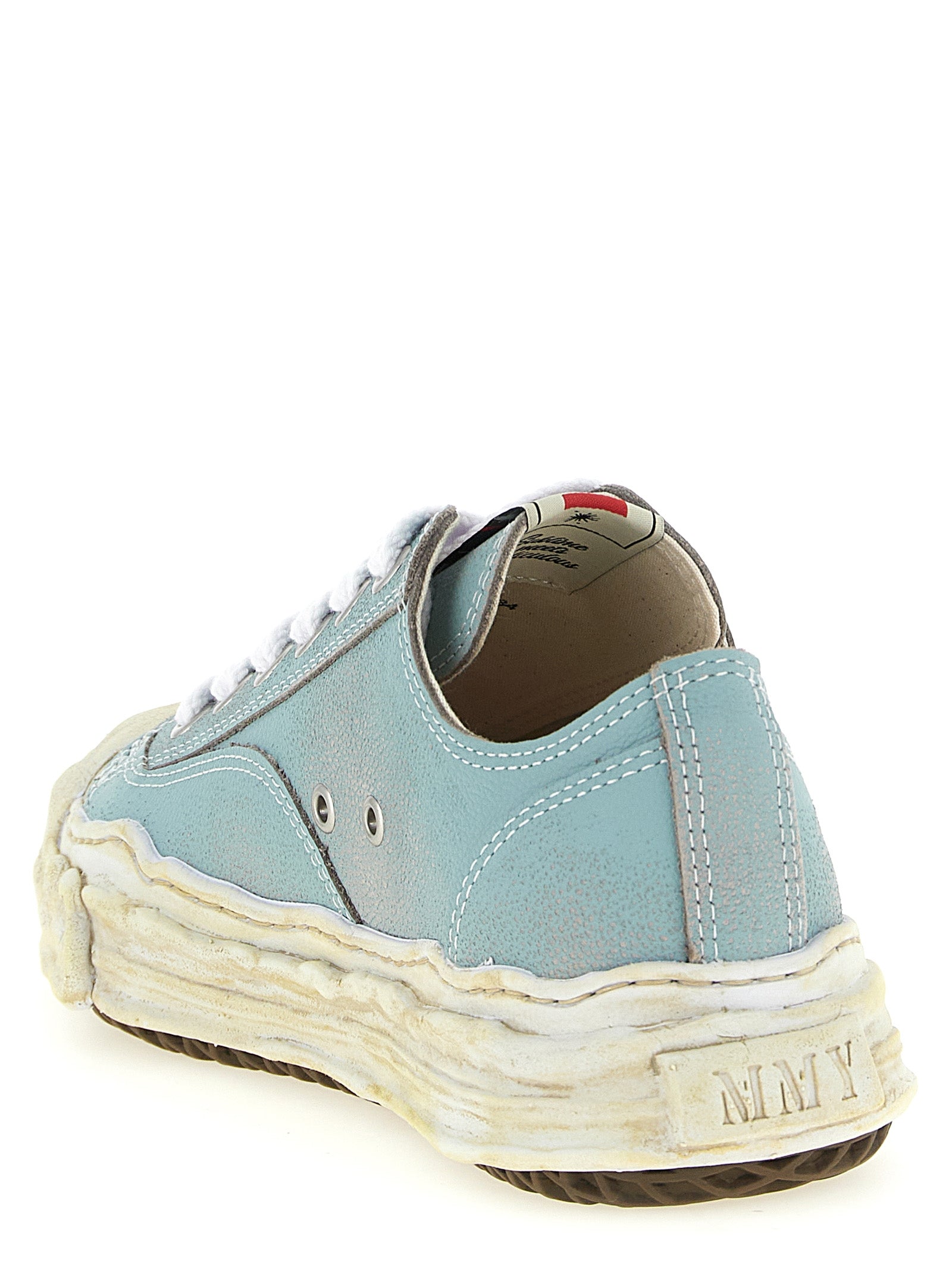 Maison Mihara Yasuhiro Blaue Sneaker aus Rindsleder