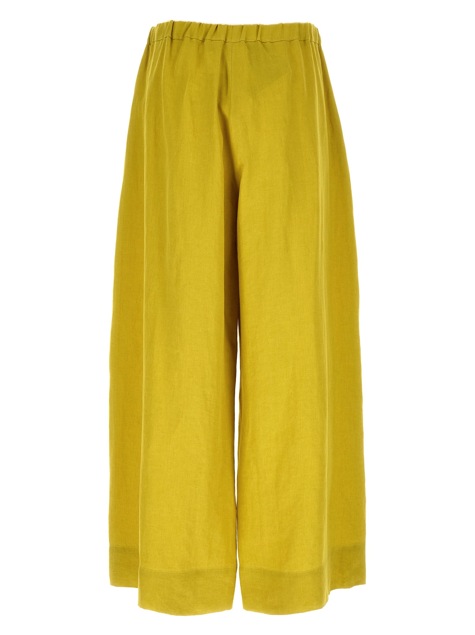 'S Max Mara Zweifarbige Leinen-Freizeithose