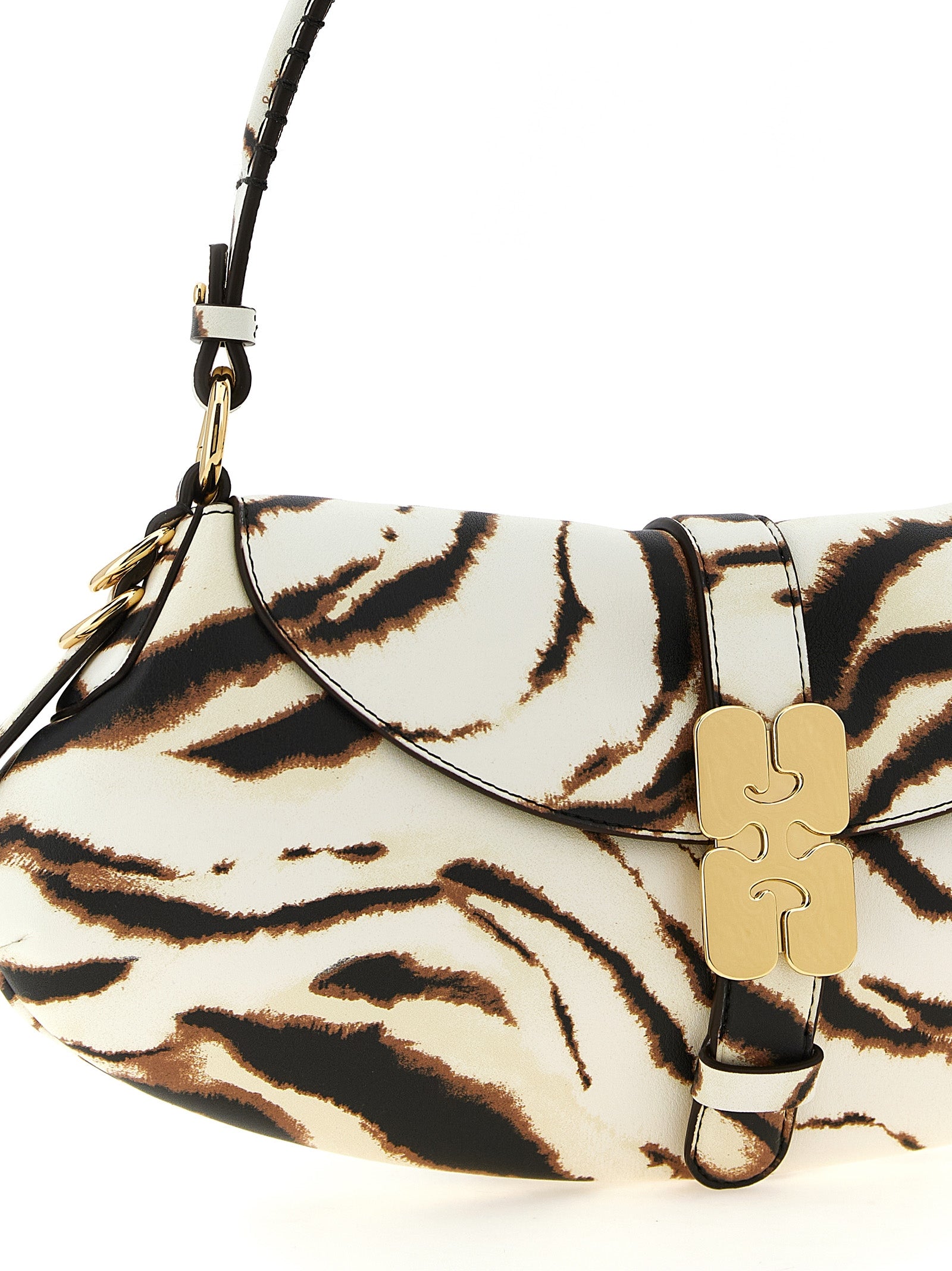 Ganni Mehrfarbige Schultertasche aus Polyester