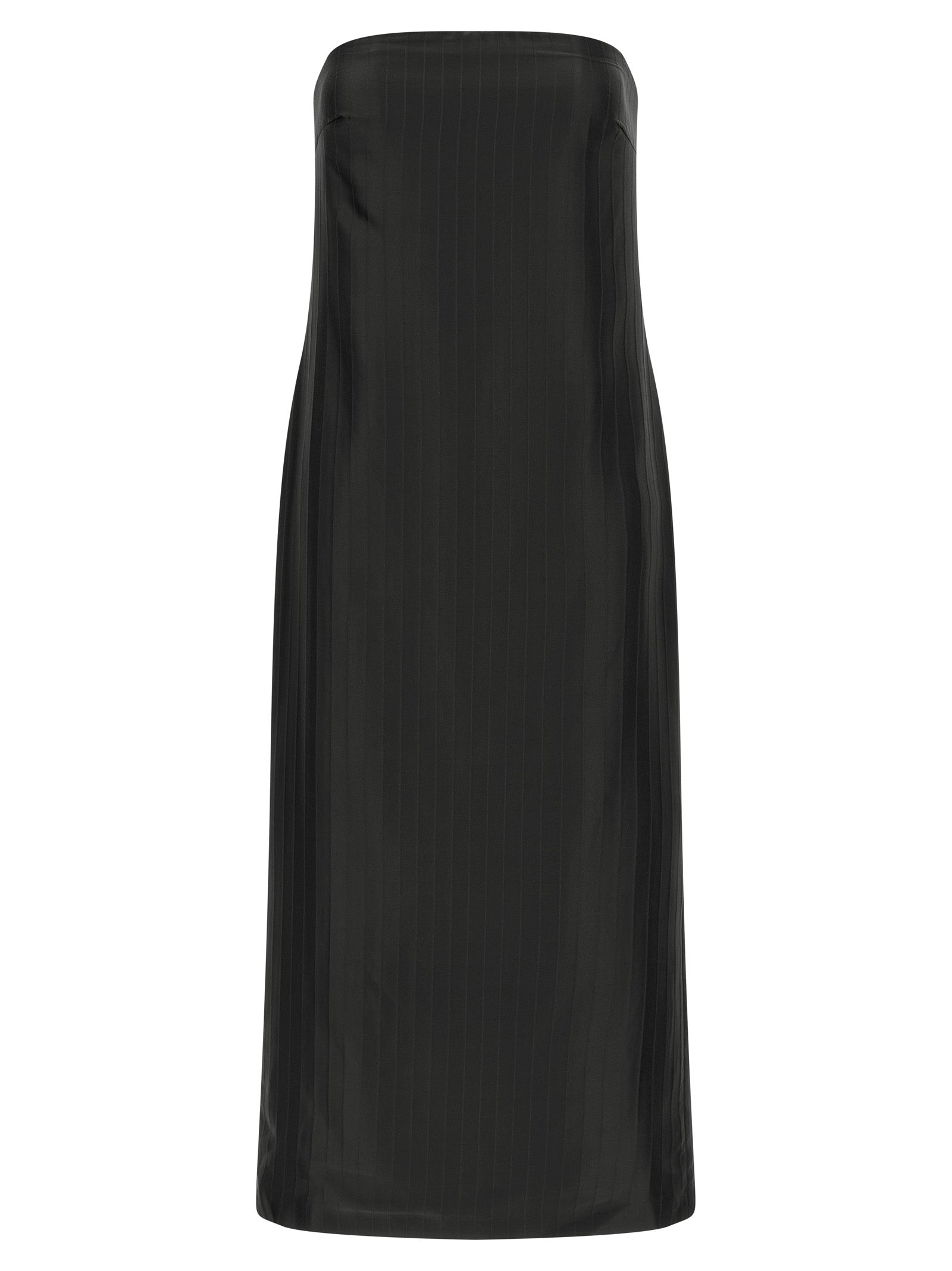 Loulou De Saison Schwarzes Midikleid aus Viskose