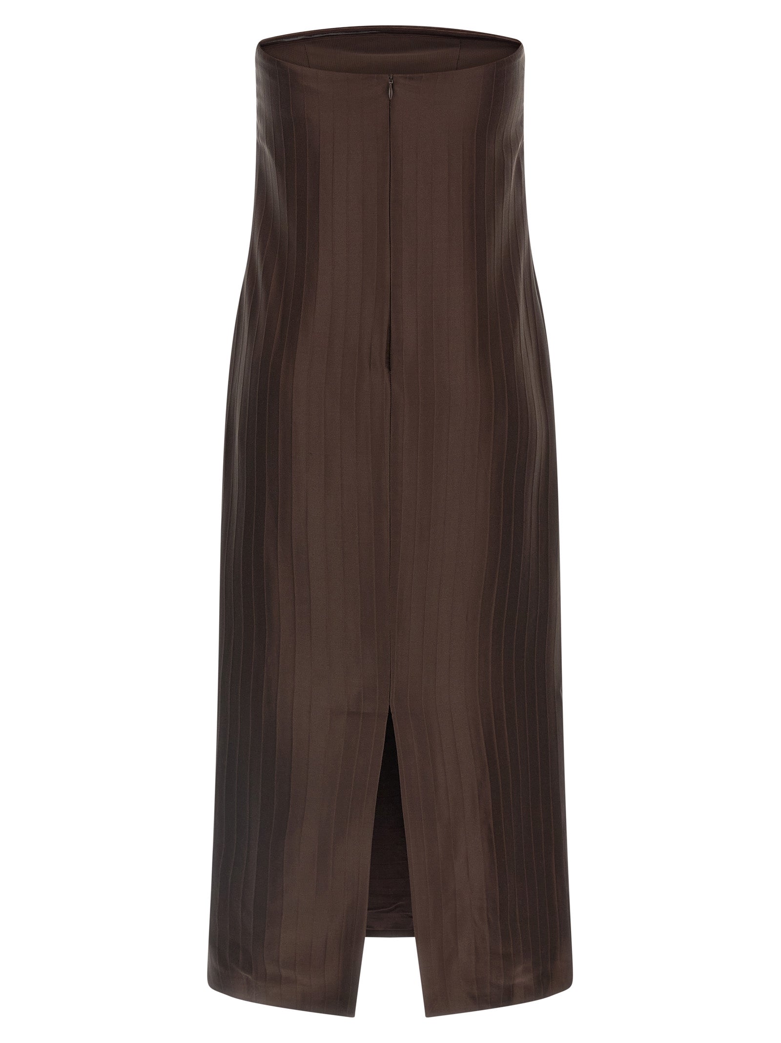Loulou De Saison Braunes Midikleid aus Viskose