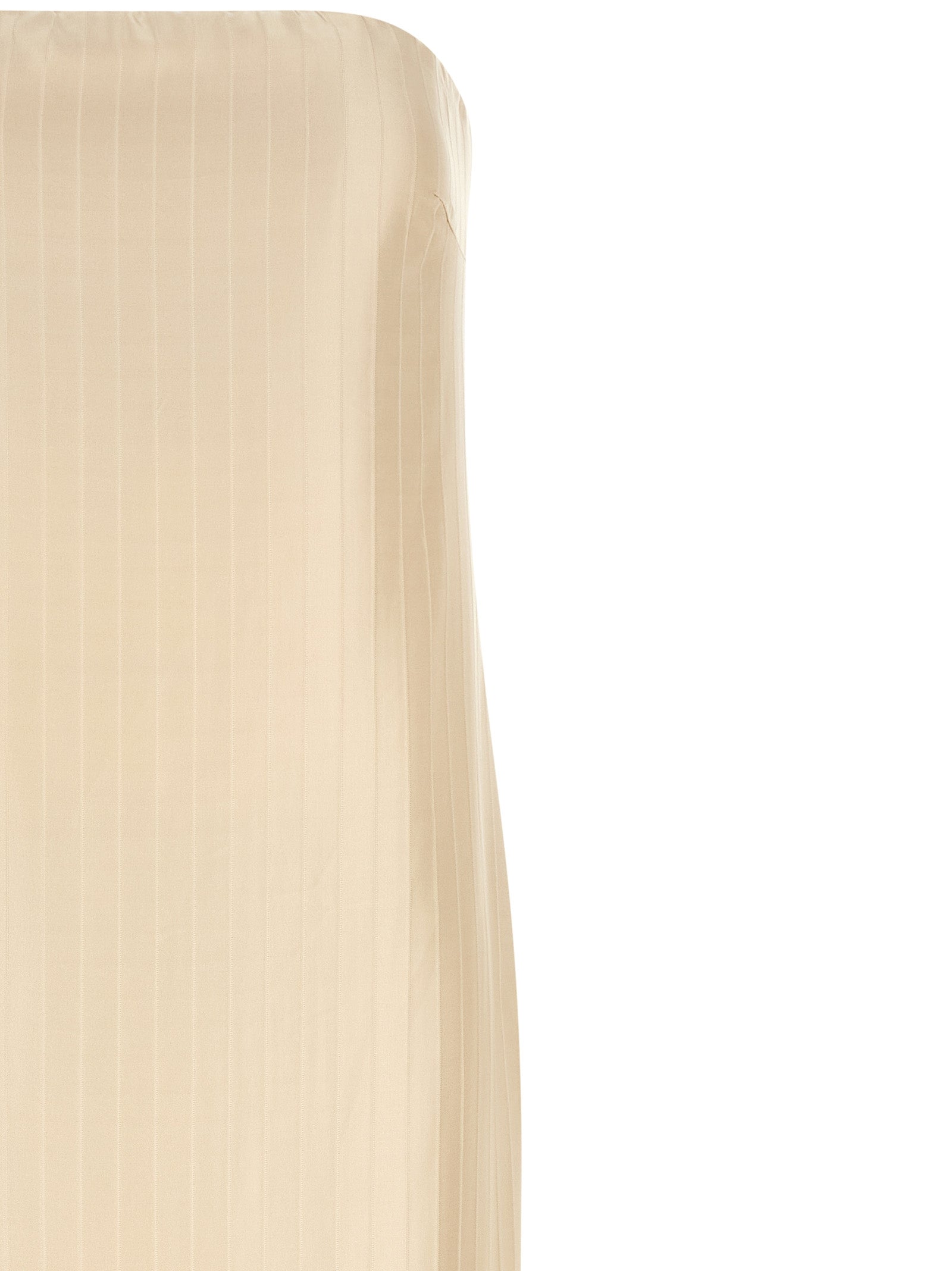 Loulou De Saison Beige Viskose Midikleid