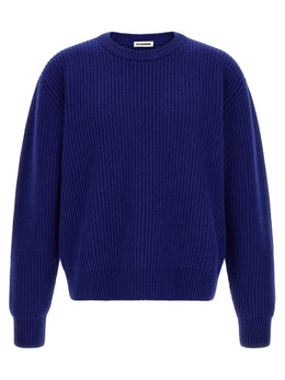 Jil Sander Blauer Wollcardigan