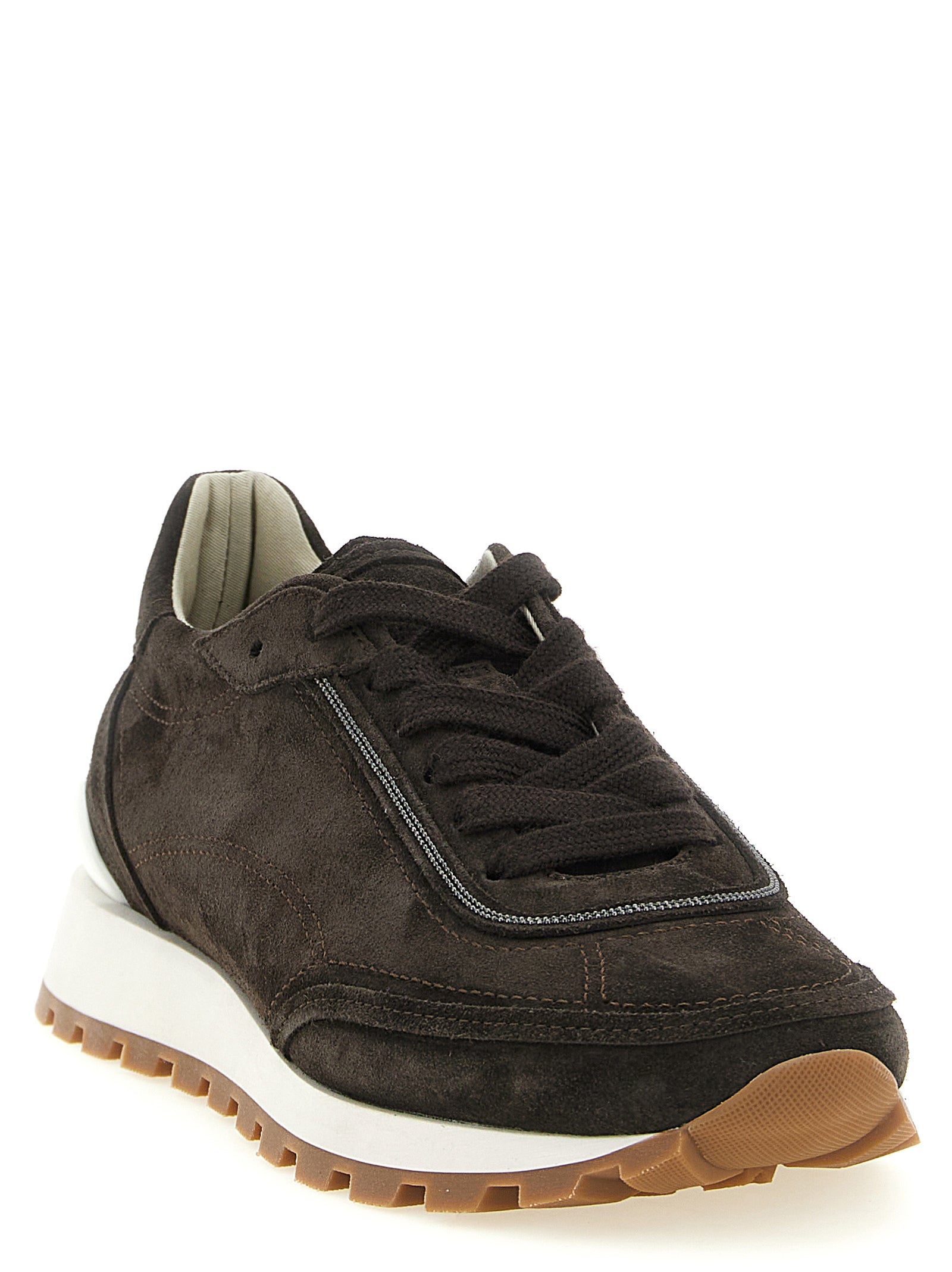 Brunello Cucinelli Braune Kalbsleder-Sneaker