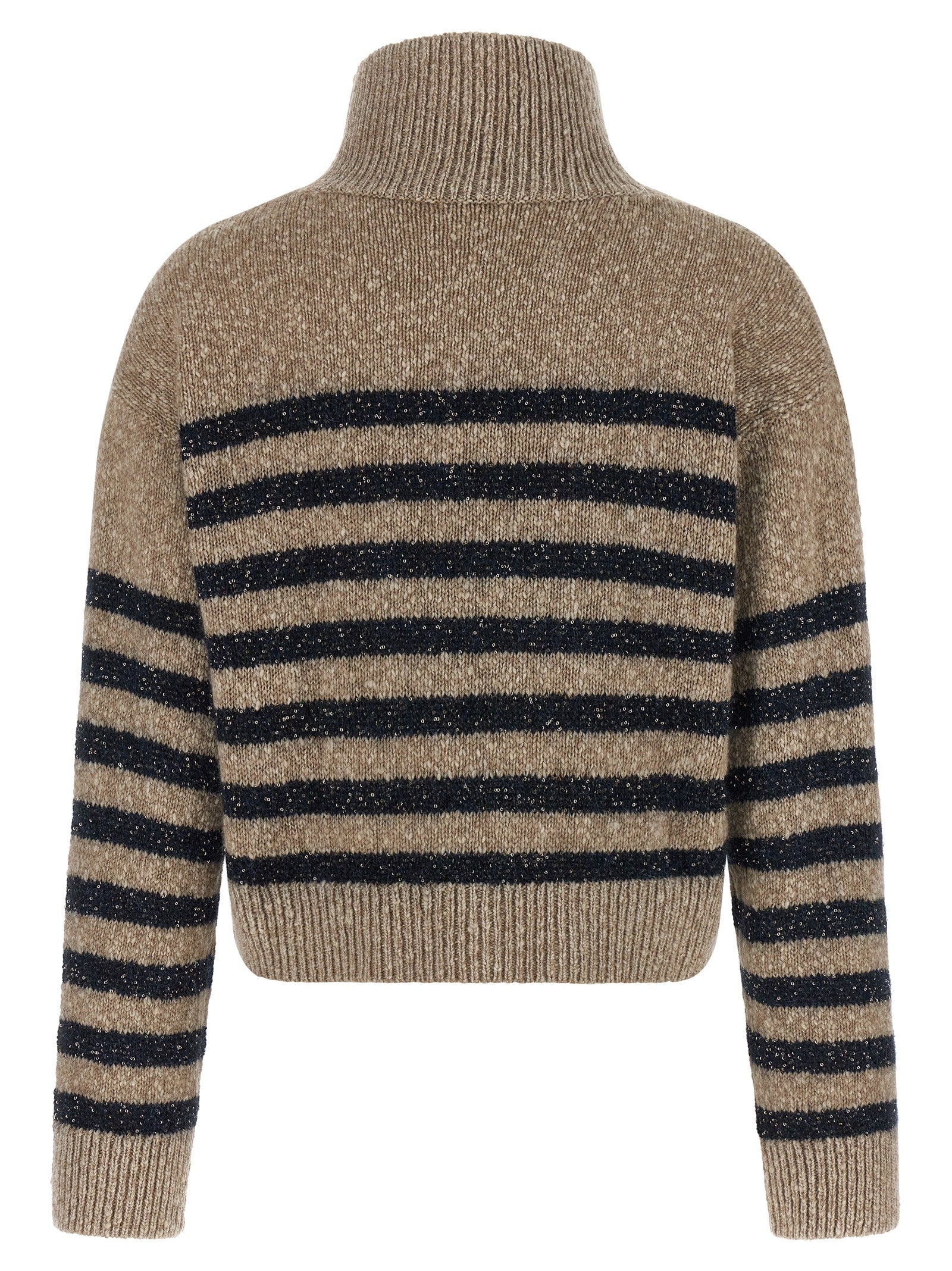 Brunello Cucinelli Mehrfarbige Wollstrickjacke