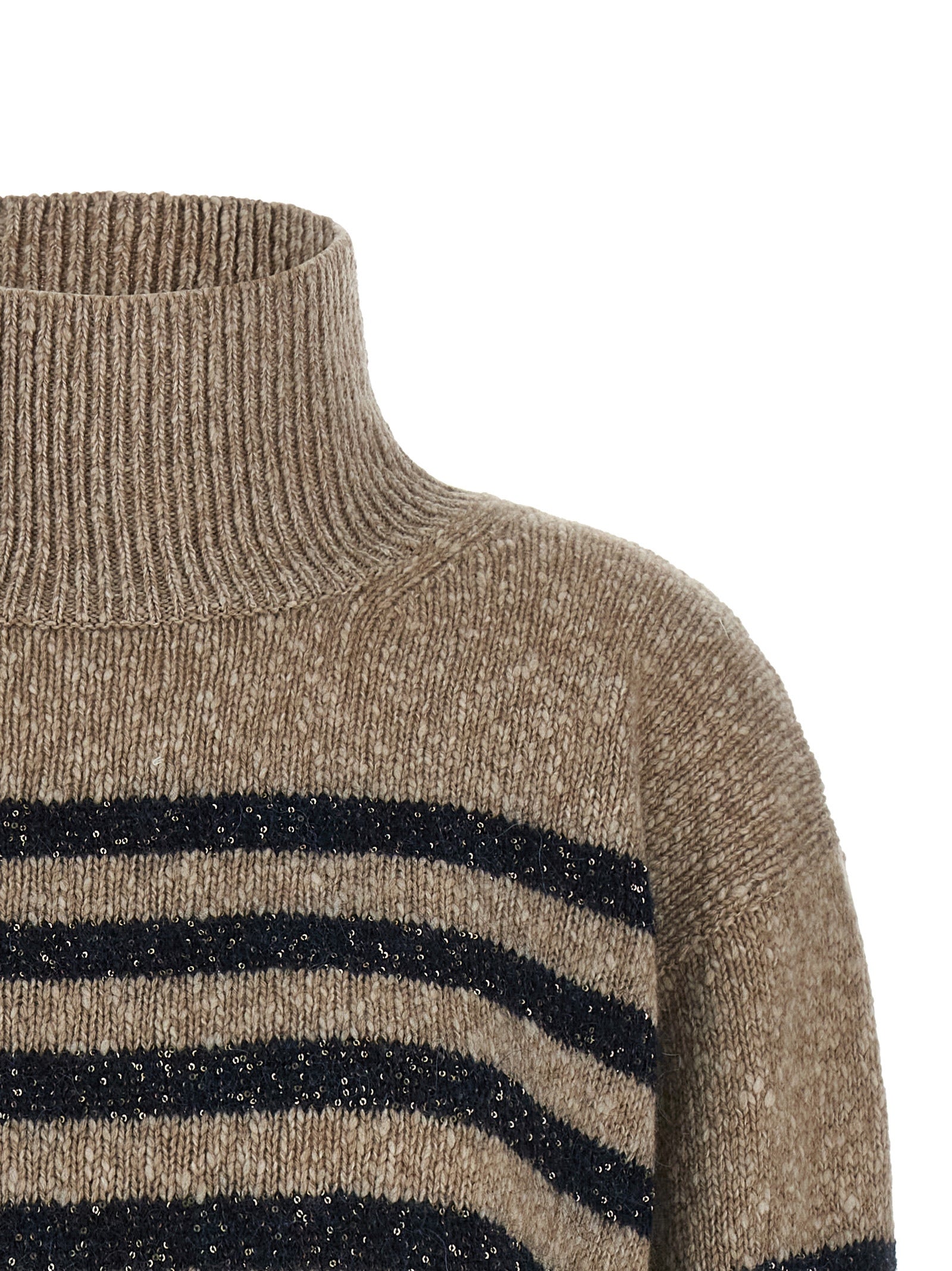 Brunello Cucinelli Mehrfarbige Wollstrickjacke