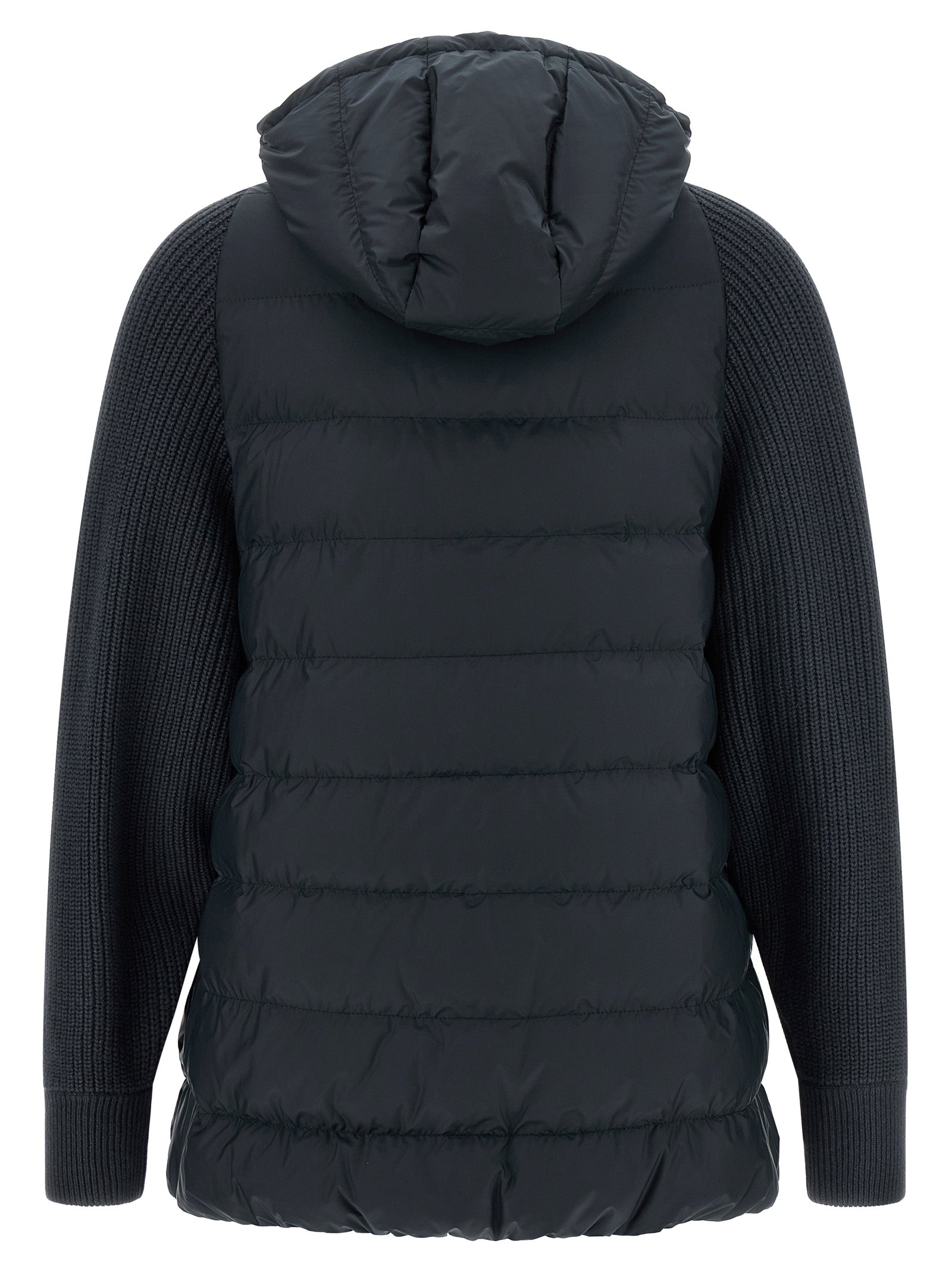 Brunello Cucinelli Blaue Polyester-Jacke in voller Länge