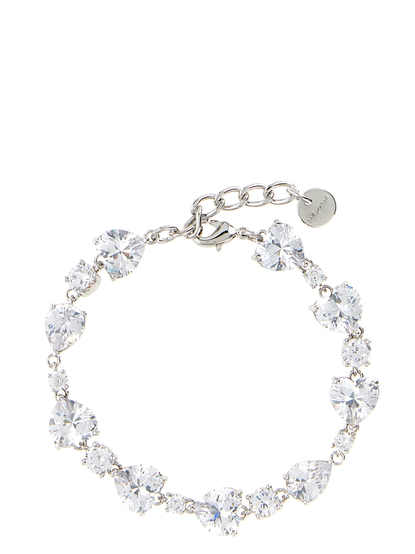 Self-Portrait Armband aus Messing mit Silber-Finish