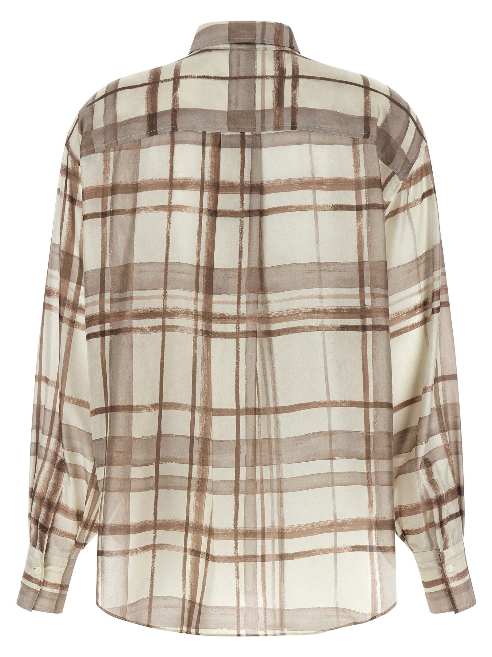 Brunello Cucinelli Beige Seidenbluse