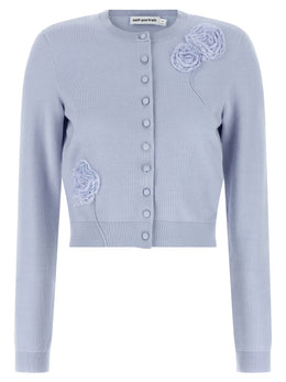 Self-Portrait Blauer Cardigan aus Polyester