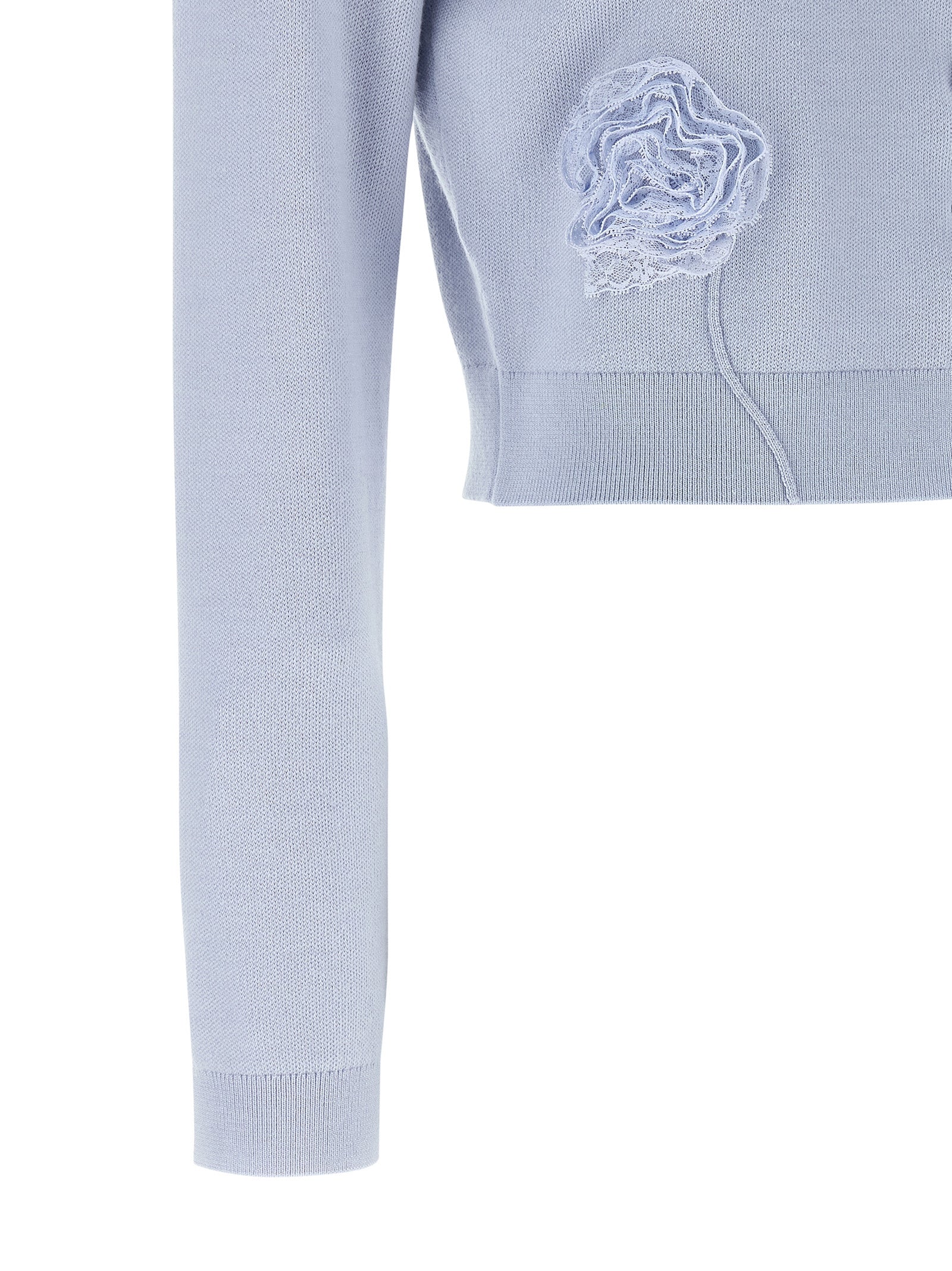 Self-Portrait Blauer Cardigan aus Polyester