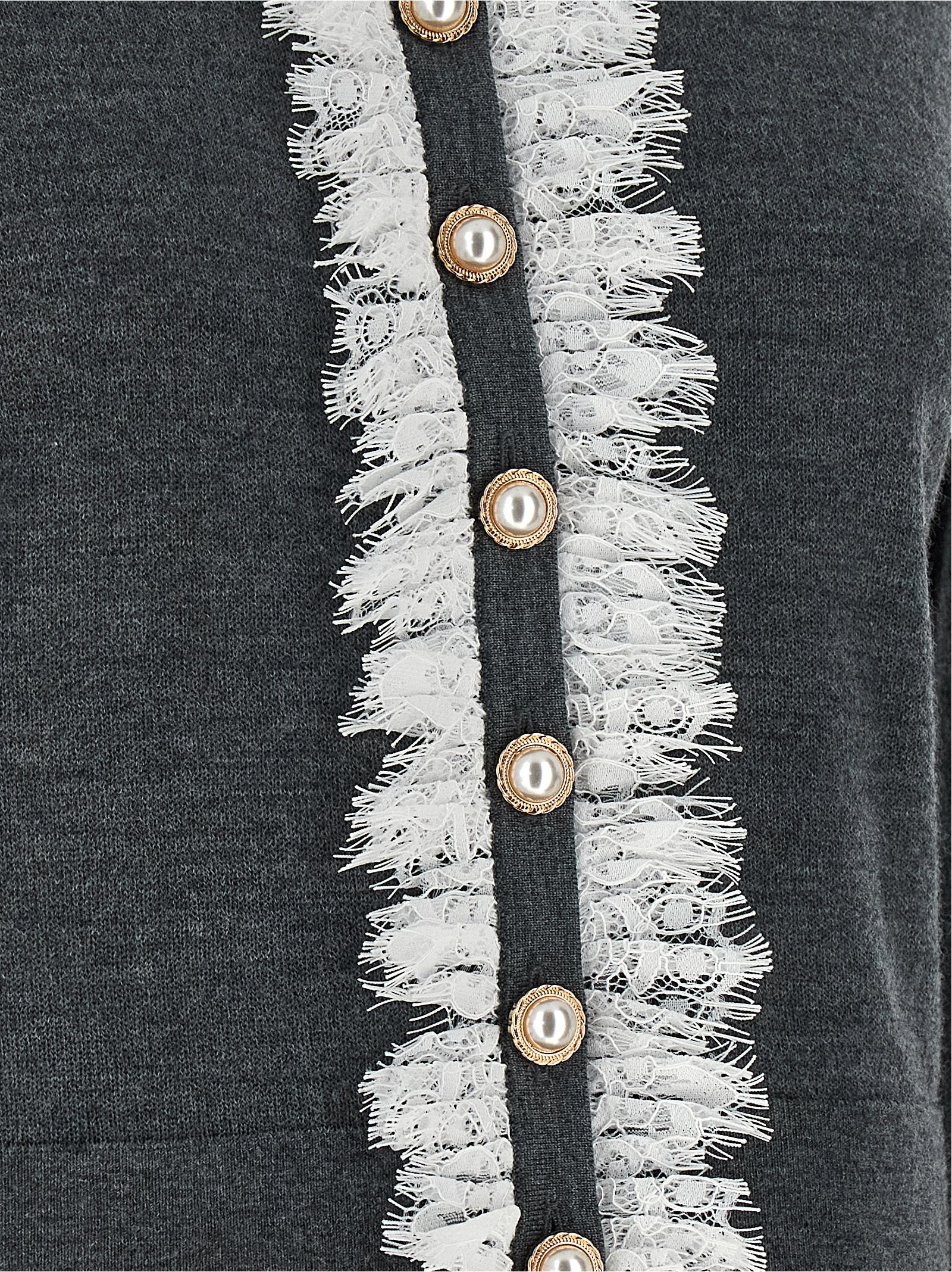 Self-Portrait Grauer Wollcardigan
