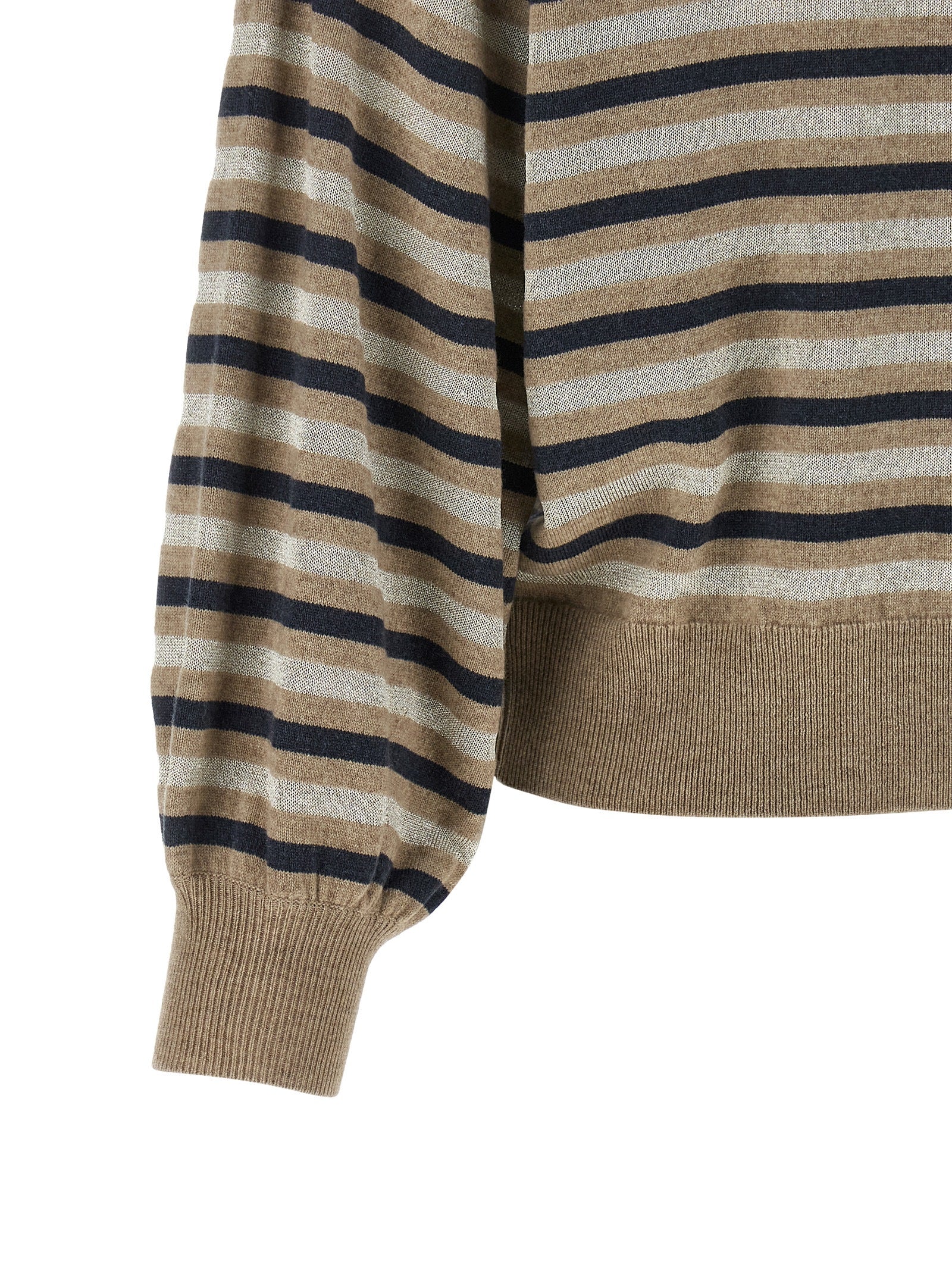 Brunello Cucinelli Mehrfarbige Strickjacke aus reiner Schurwolle
