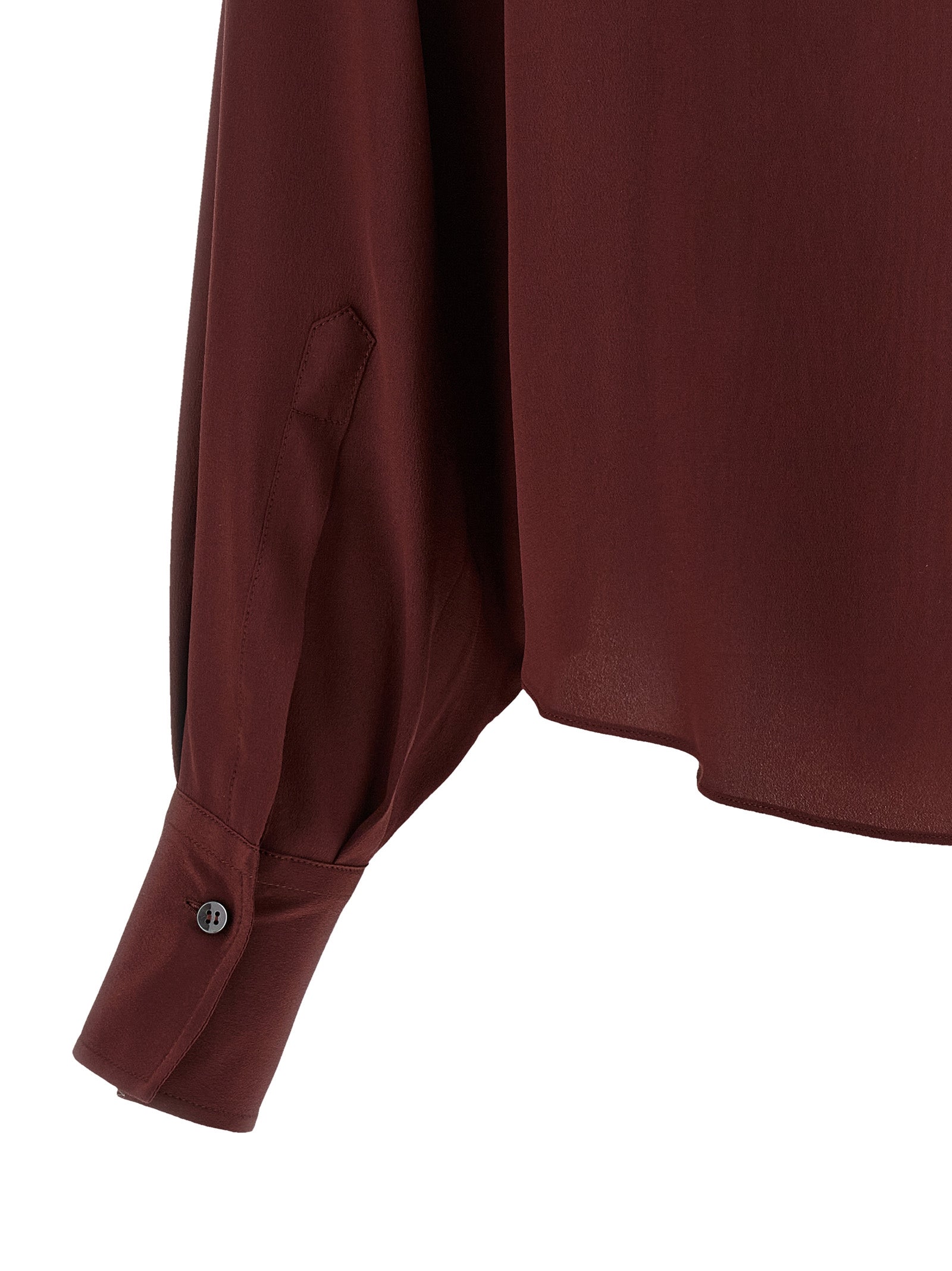 Brunello Cucinelli Seidenbluse in Bordeaux