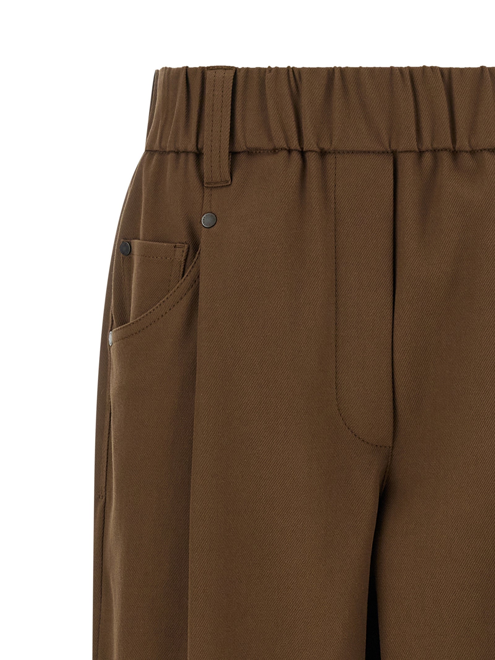 Brunello Cucinelli Braune Baumwollhose für die Freizeit