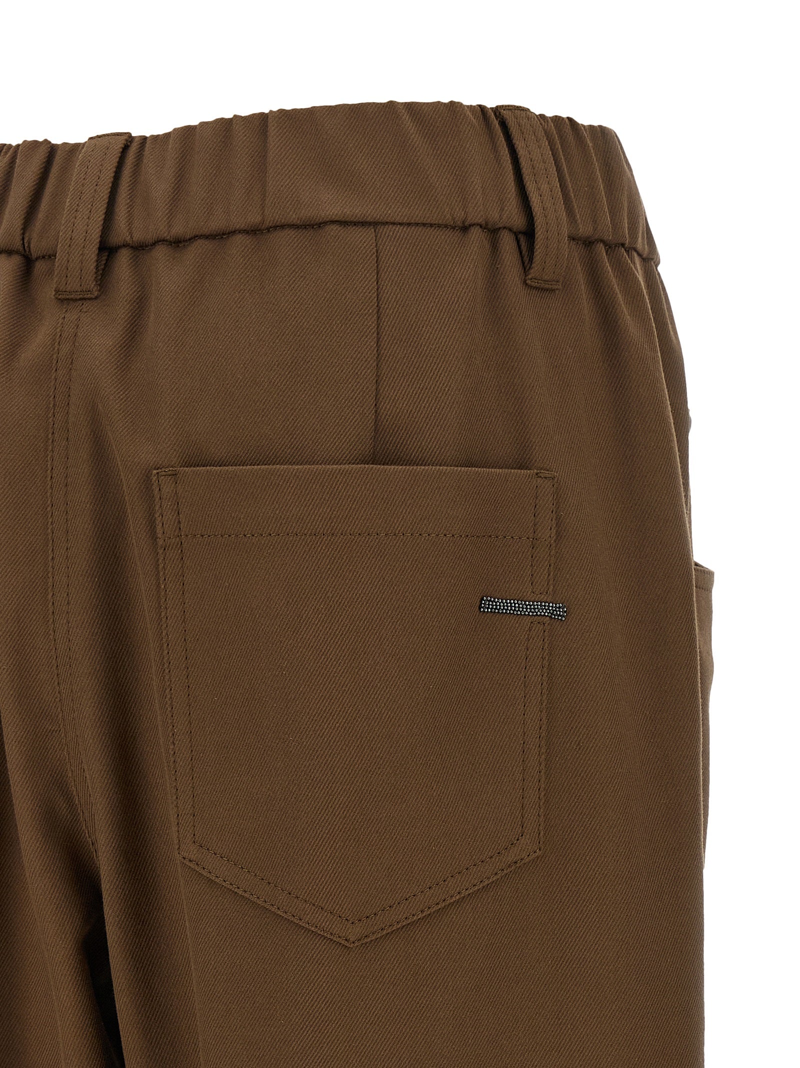 Brunello Cucinelli Braune Baumwollhose für die Freizeit