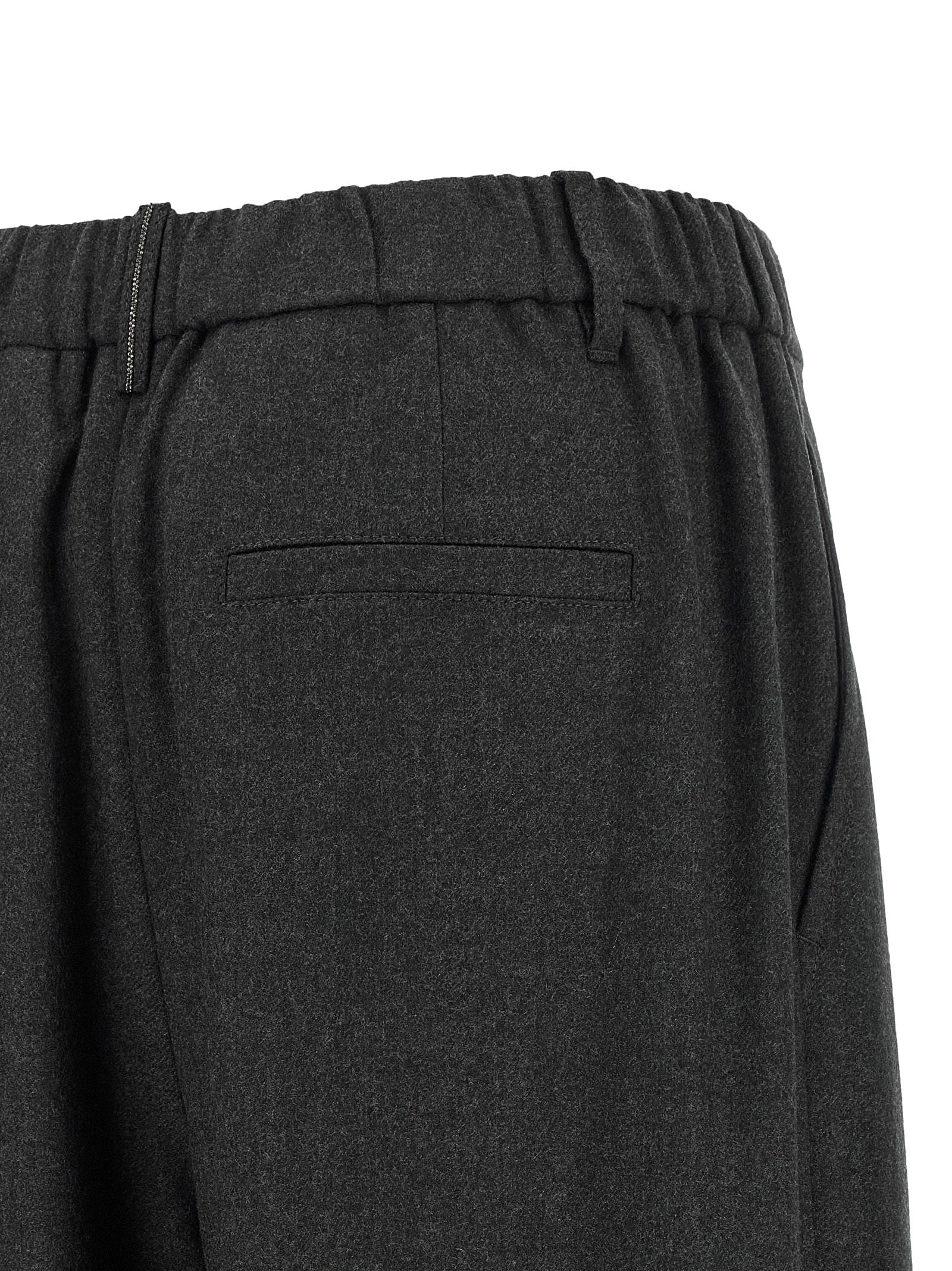 Brunello Cucinelli Graue Hose aus reiner Schurwolle