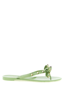 Valentino Garavani Zweifarbige Polyvinyl-Slipper