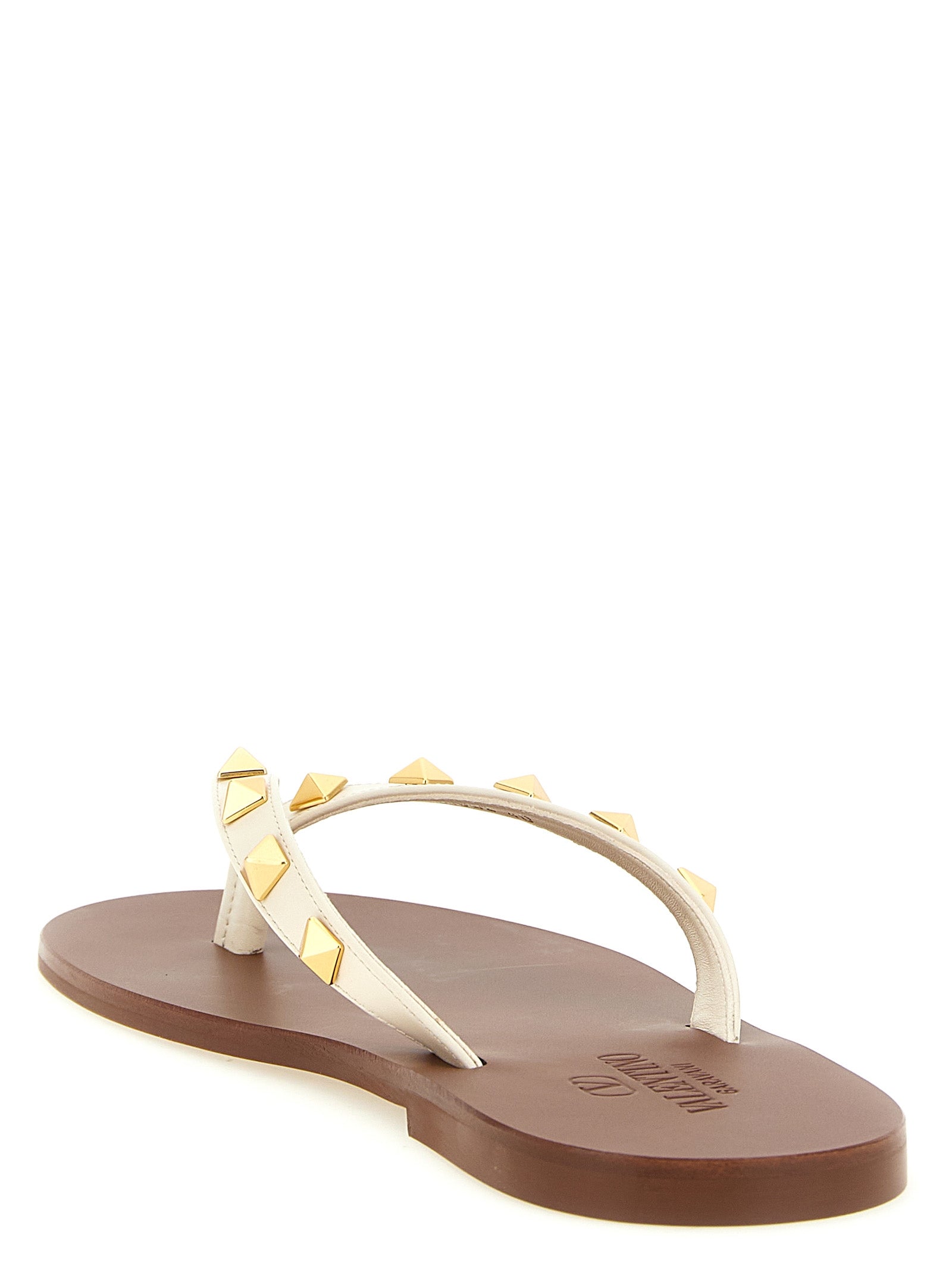 Valentino Garavani Weiße Kalbsleder-Slipper