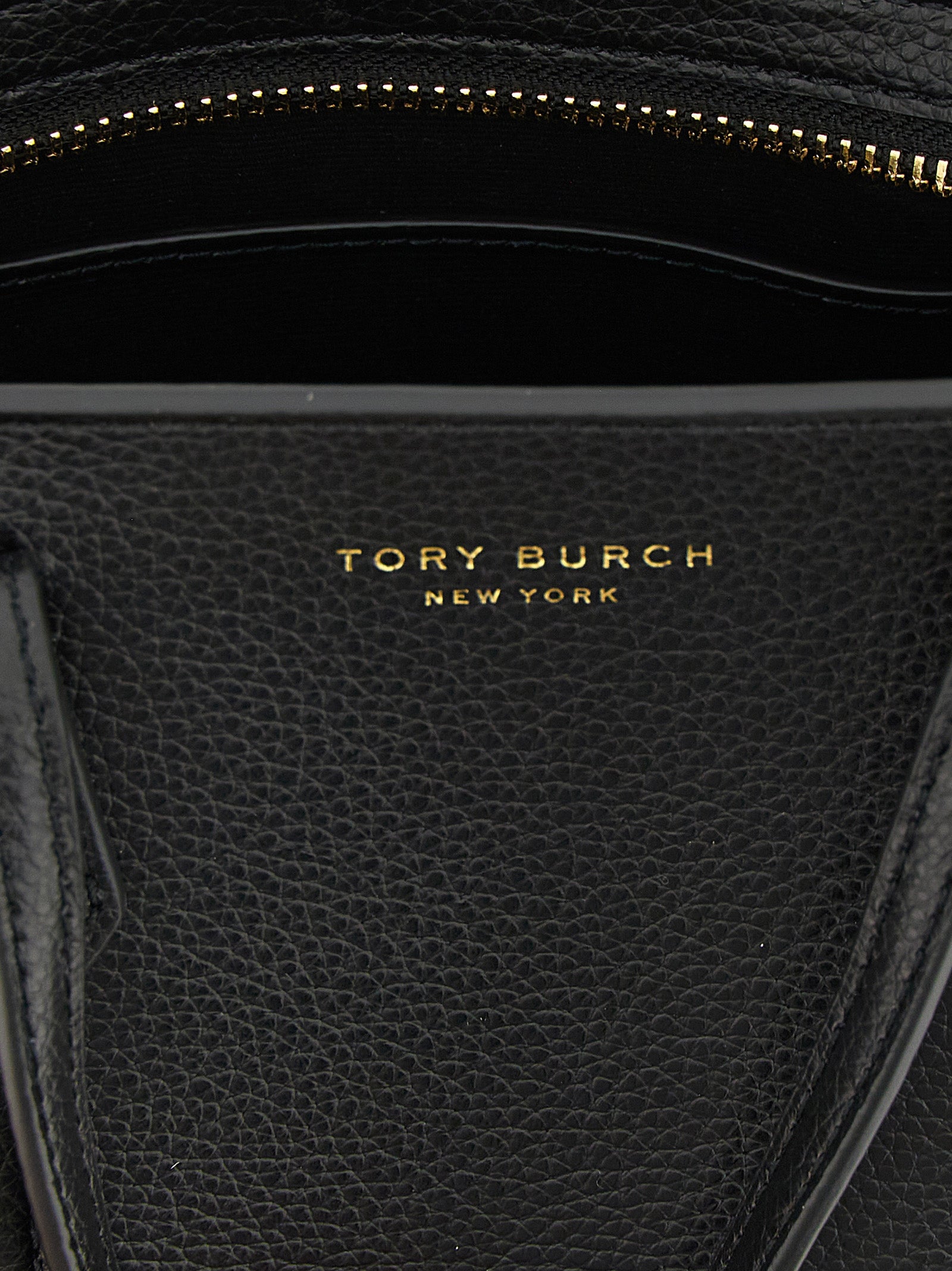 Tory Burch Schwarze Kalbsleder-Handtasche