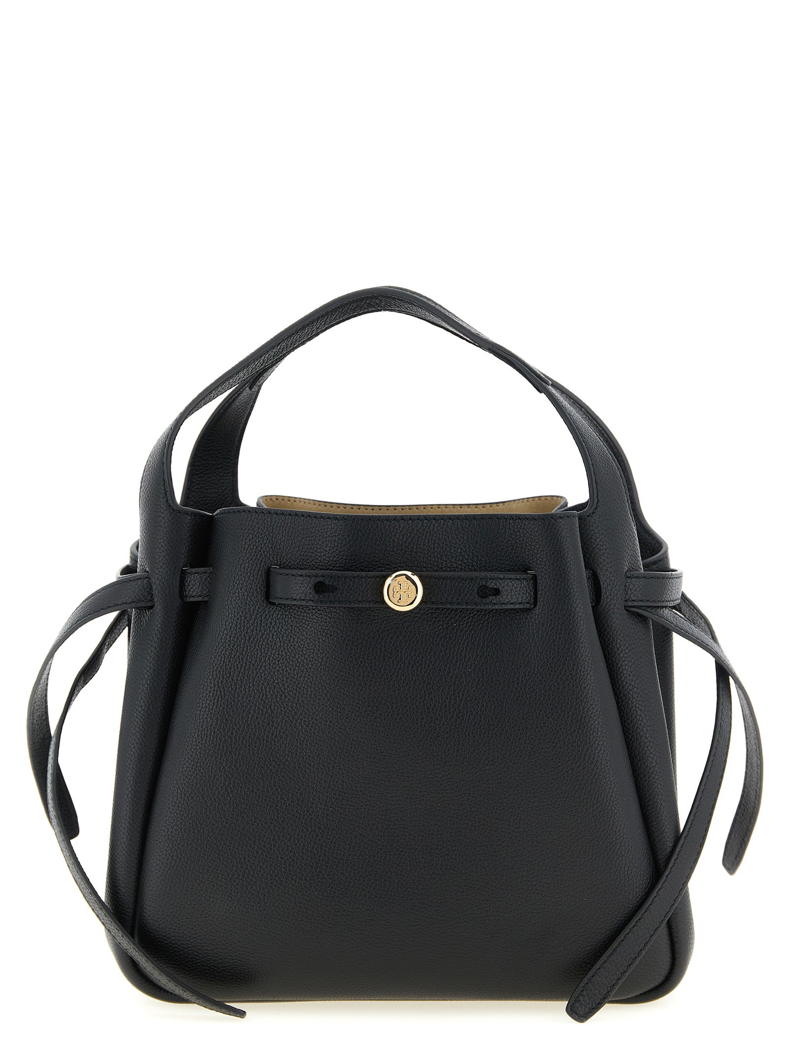 Tory Burch Schwarze Kalbsleder-Handtasche