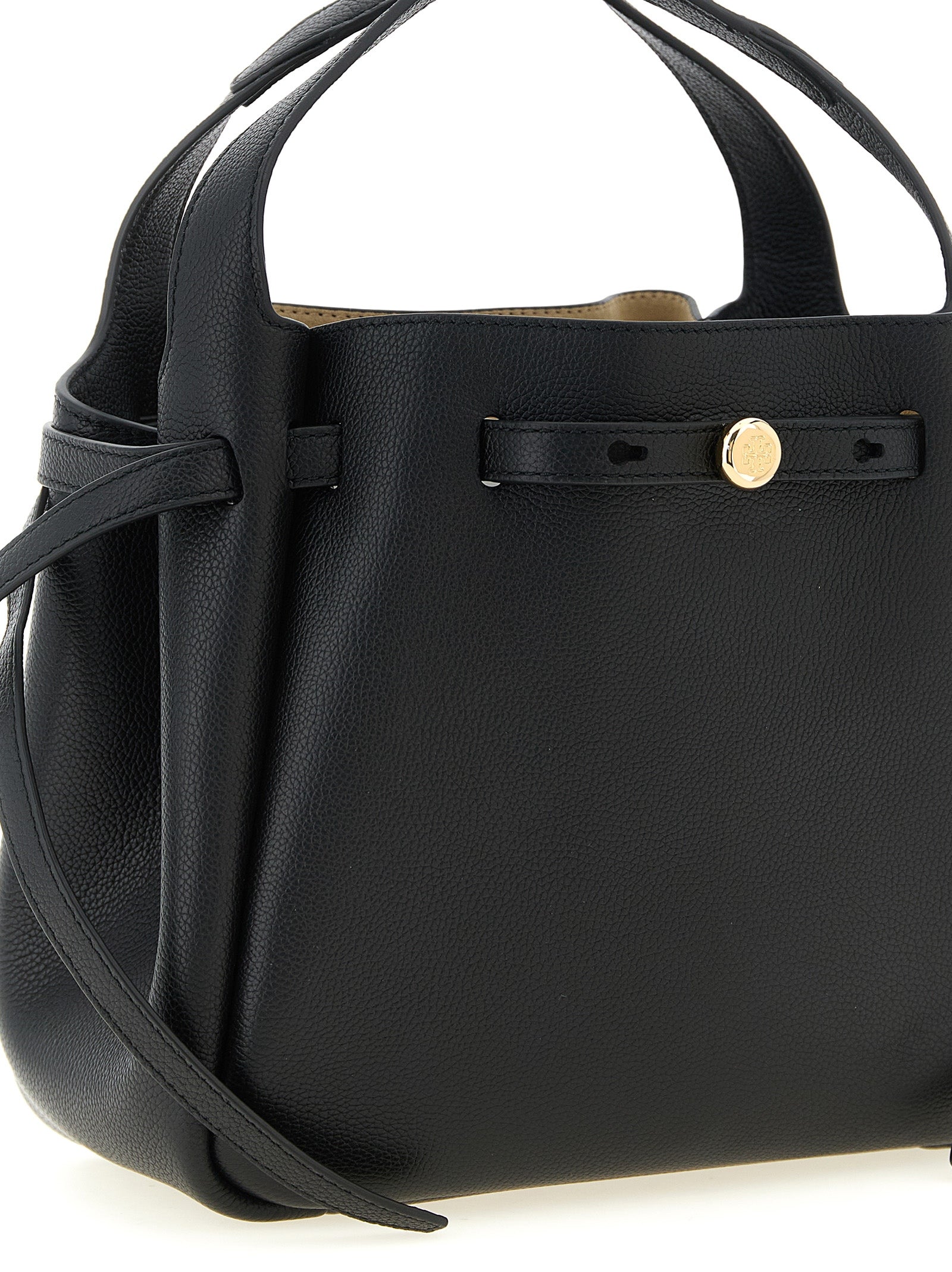 Tory Burch Schwarze Kalbsleder-Handtasche