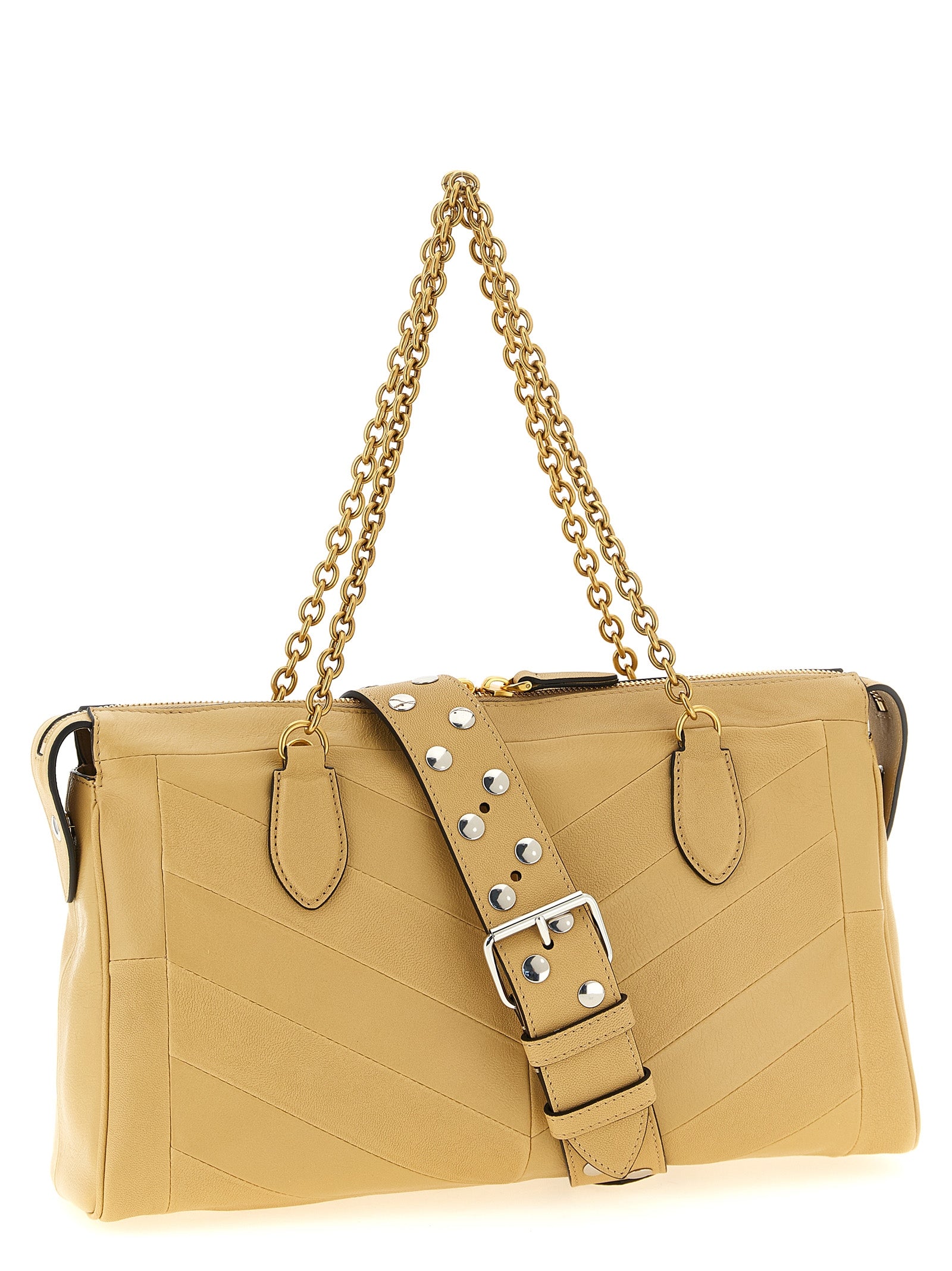 Valentino Garavani Beige Lammleder-Schultertasche