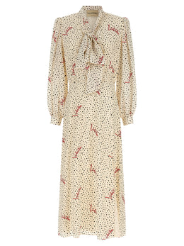 Valentino Garavani Mehrfarbiges Seiden-Midikleid