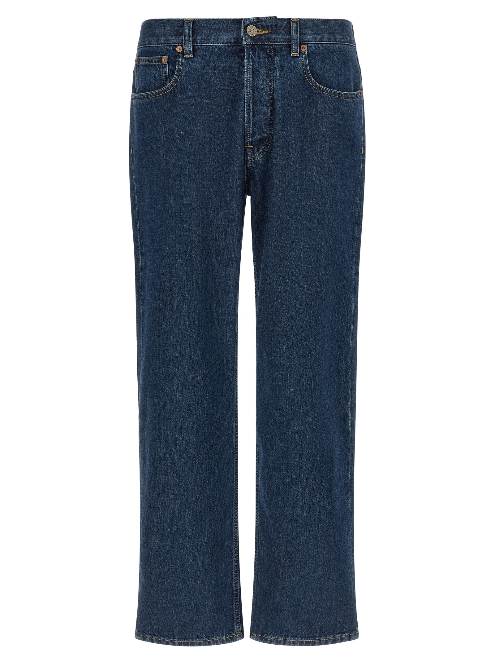 Valentino Garavani Blaue Jeans aus Baumwolle im geraden Schnitt