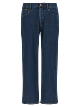 Valentino Garavani Blaue Jeans aus Baumwolle im geraden Schnitt