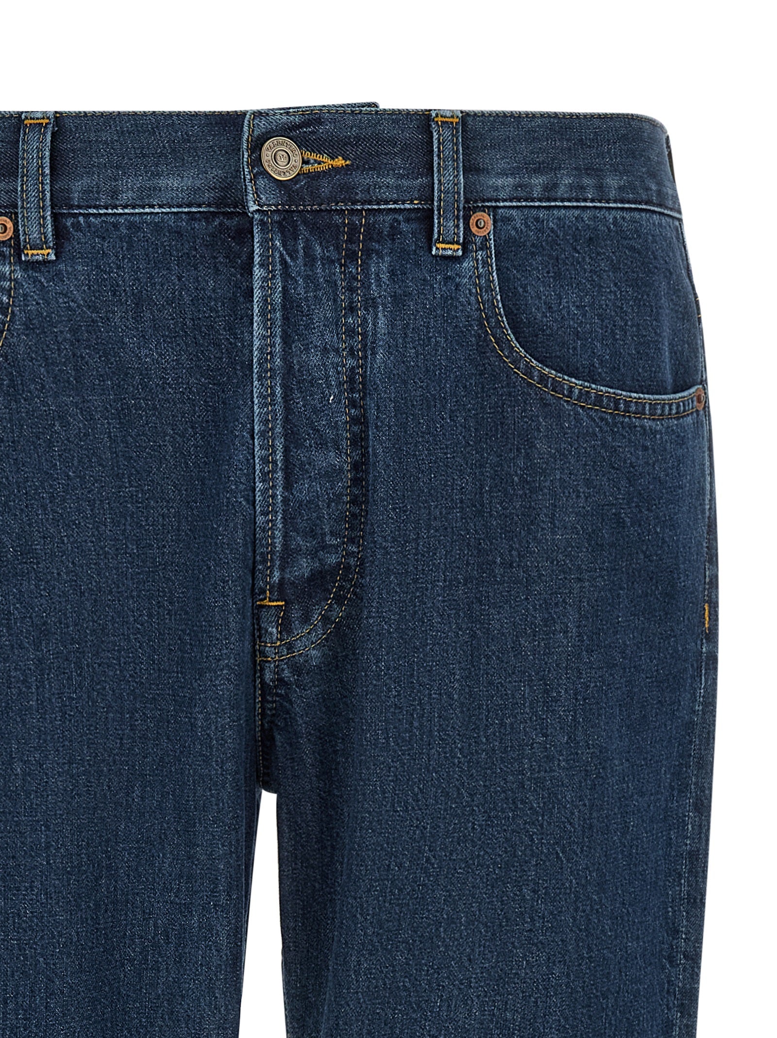 Valentino Garavani Blaue Jeans aus Baumwolle im geraden Schnitt