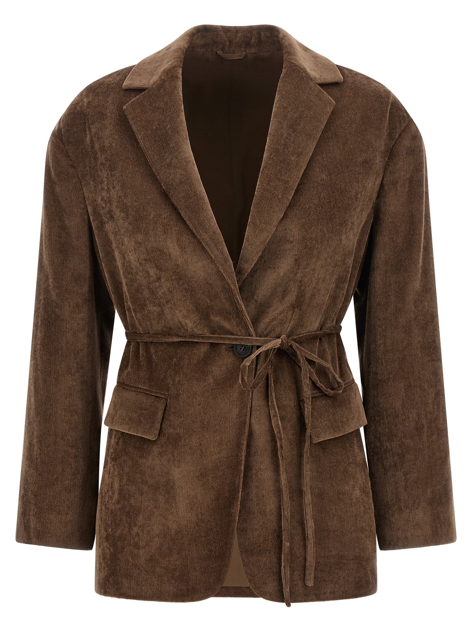 Brunello Cucinelli Brauner Viskose-Blazer