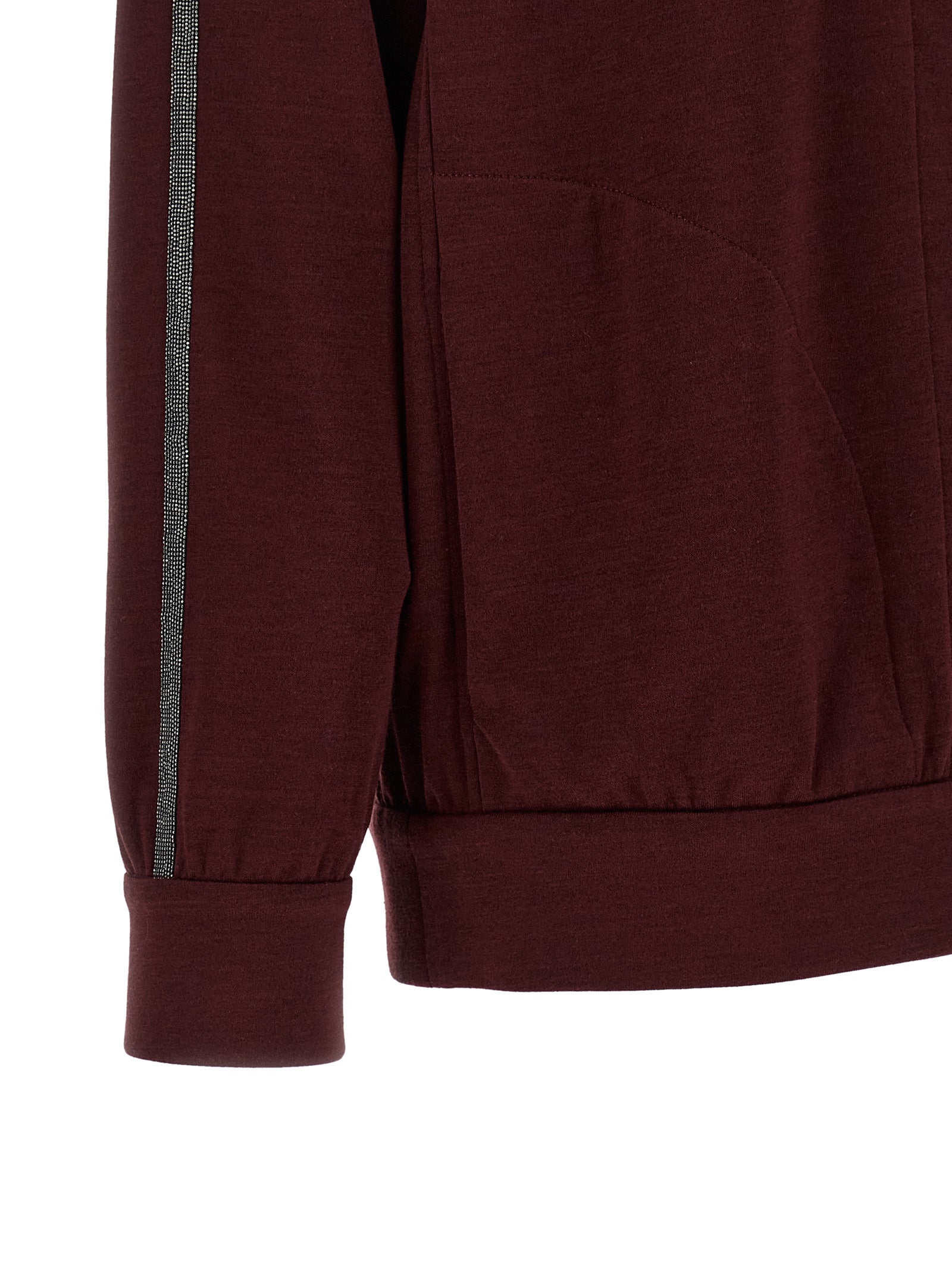 Brunello Cucinelli Sweatshirt aus Baumwolle in Bordeaux