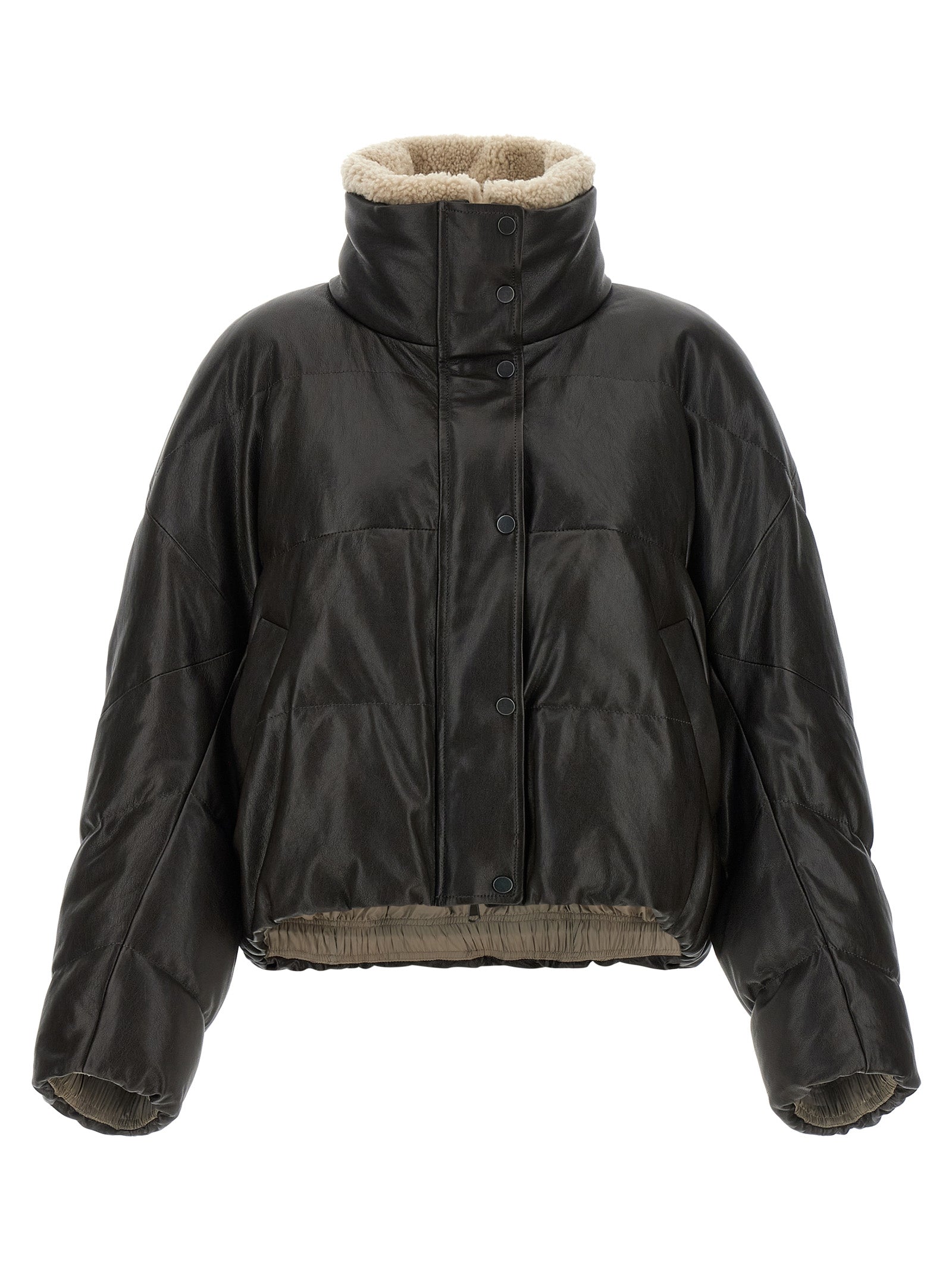 Brunello Cucinelli Braune Lammlederjacke