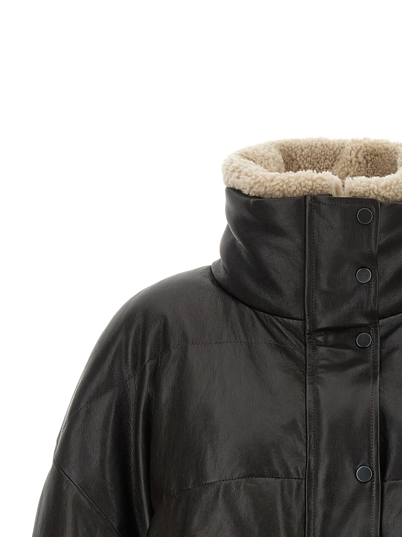 Brunello Cucinelli Braune Lammlederjacke